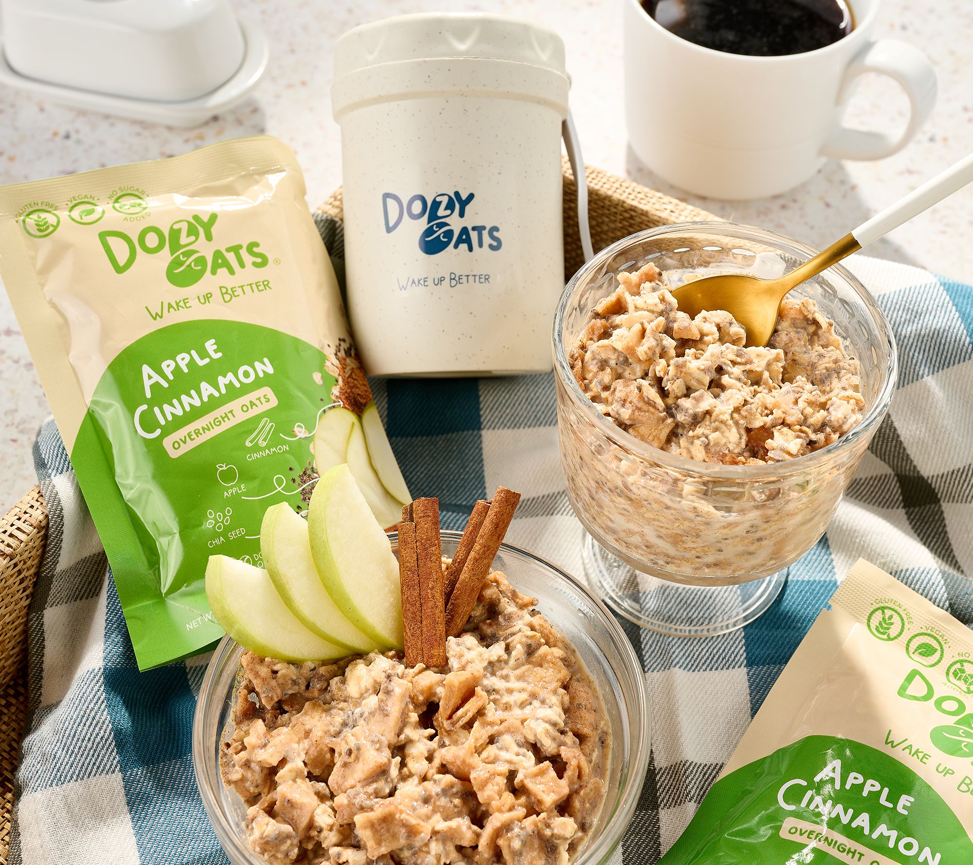 Dozy Oats 15 2.5oz Single Serve Overnight Oats With Jar