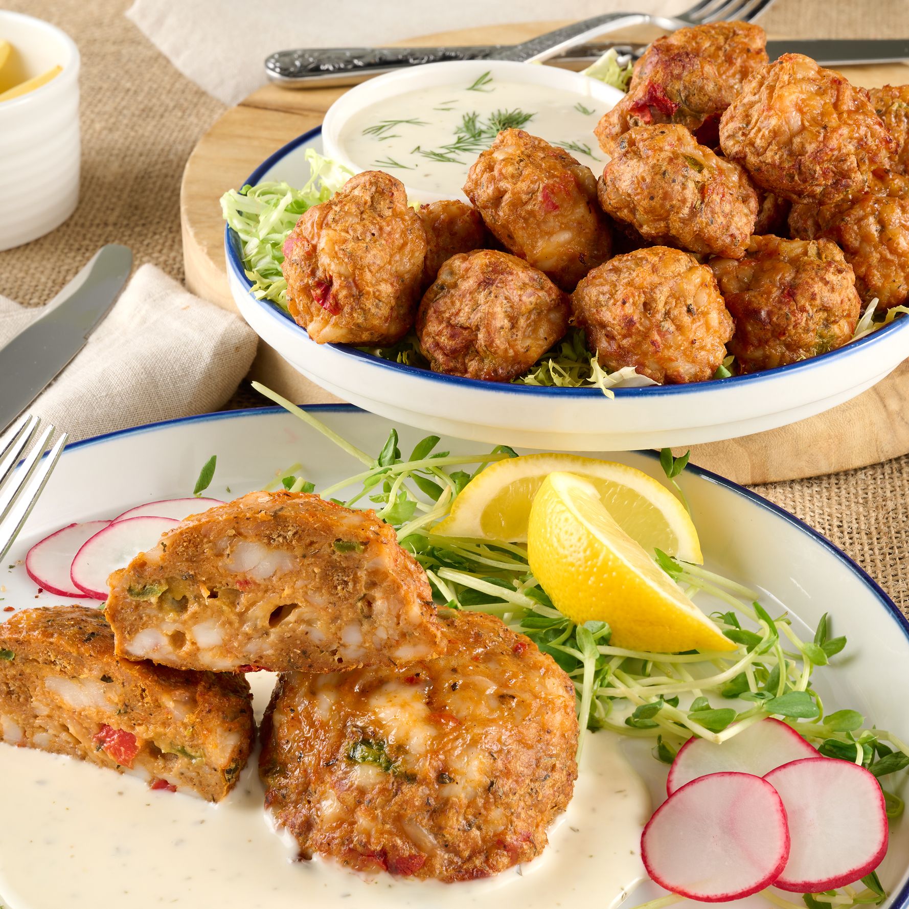 Prime Shrimp (6) 4-oz Shrimp Cakes & (16) Shrimp Bites Auto-Delivery