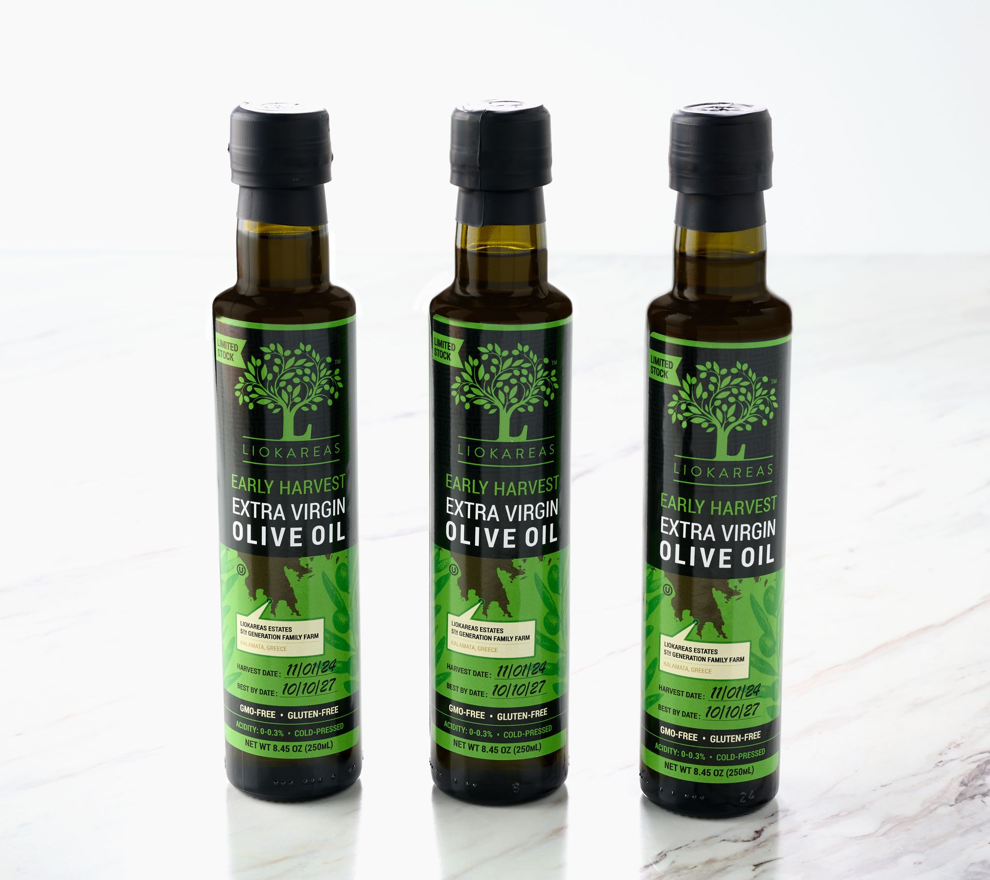 Liokareas 250ml Btl Trio Premium Greek Extra Virgin Olive Oil