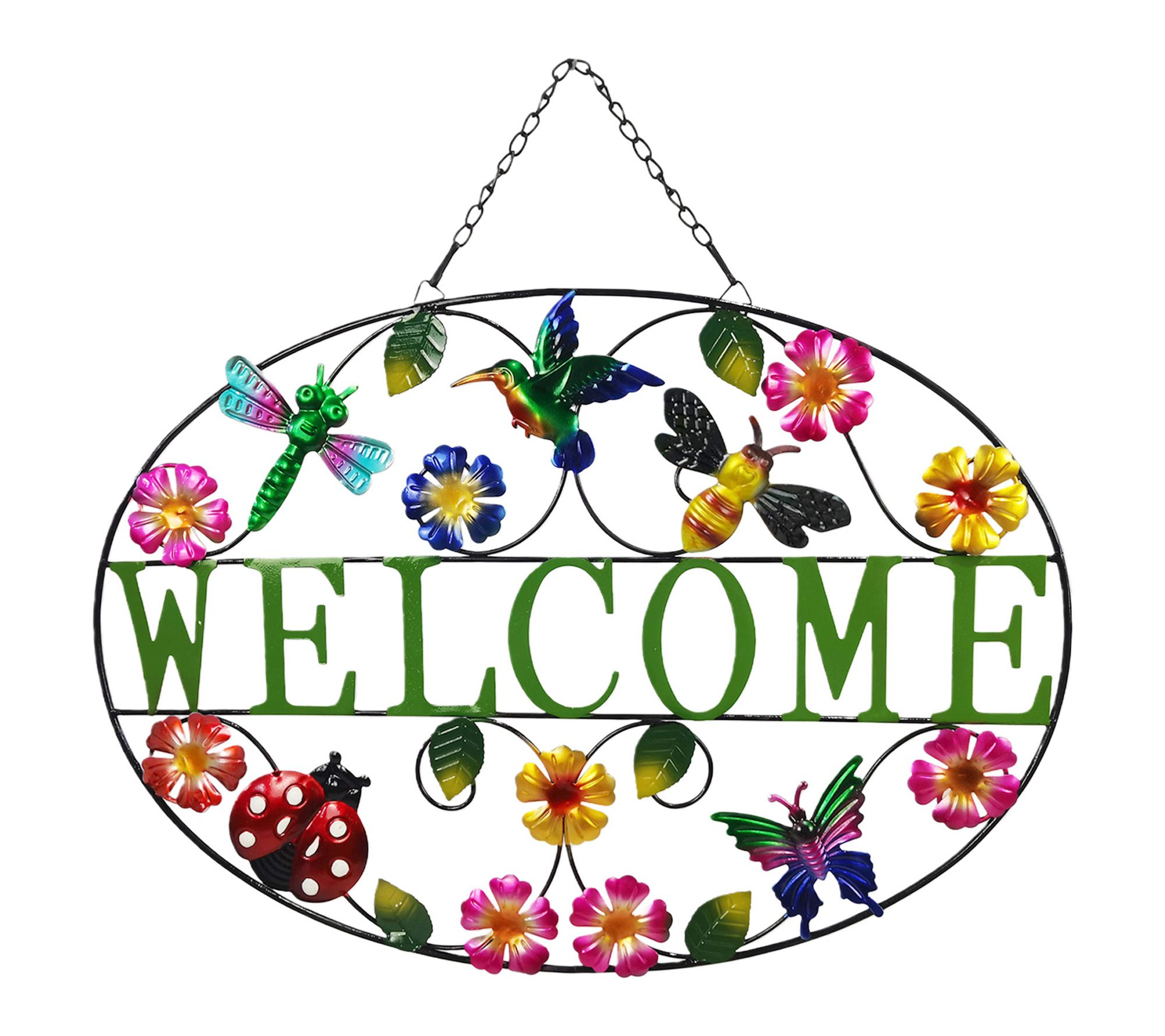 "As Is" Temp-tations 24" Wide and 17" Tall Metal Welcome Sign
