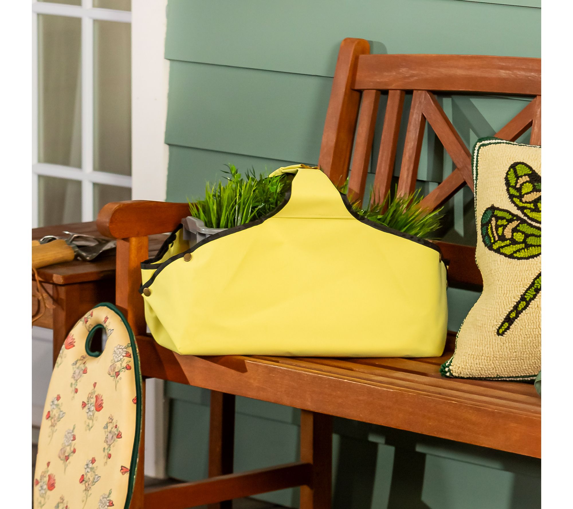 Evergreen 3-in-1 Convertible Garden Tote w/ Kneeler Mat