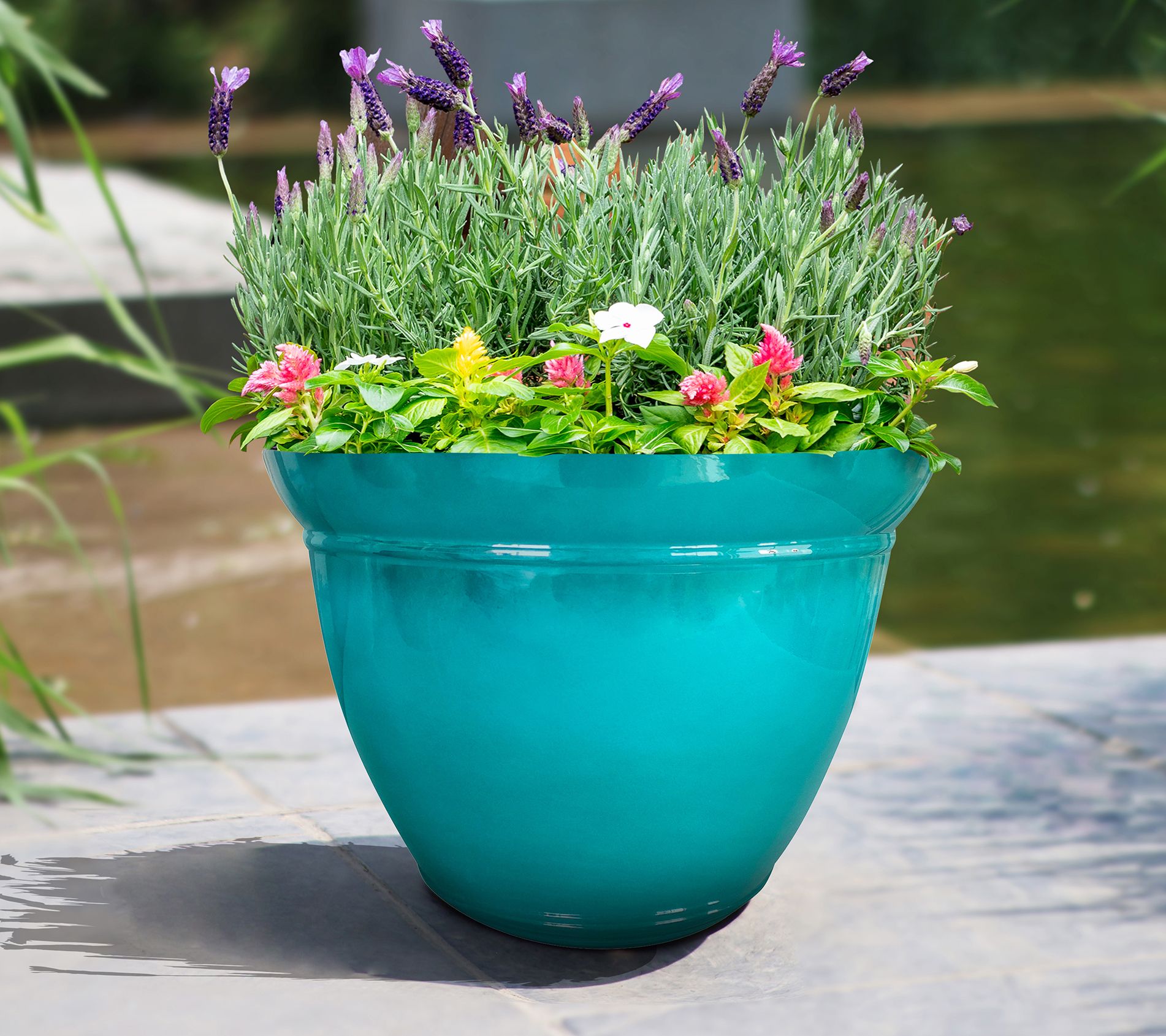 Kittredge 17.5" Planter with Wheels by Southern Patio