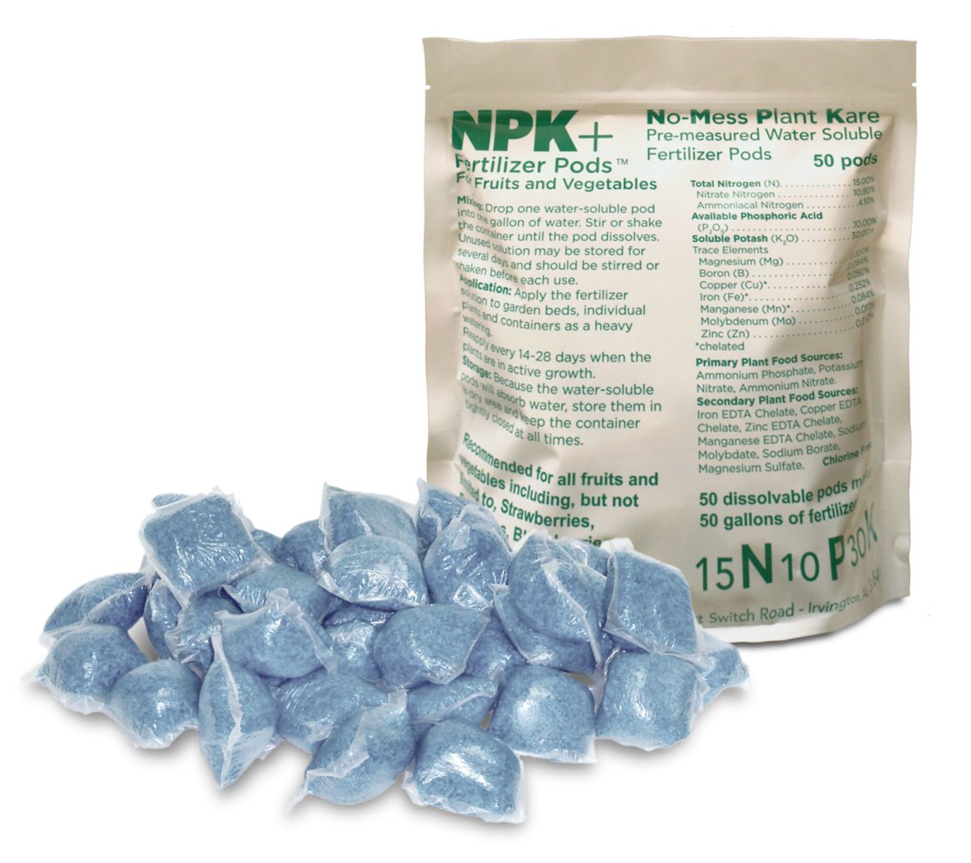 NPK+ 50-Piece Fertilizer Pods For Fruits and Vegetables
