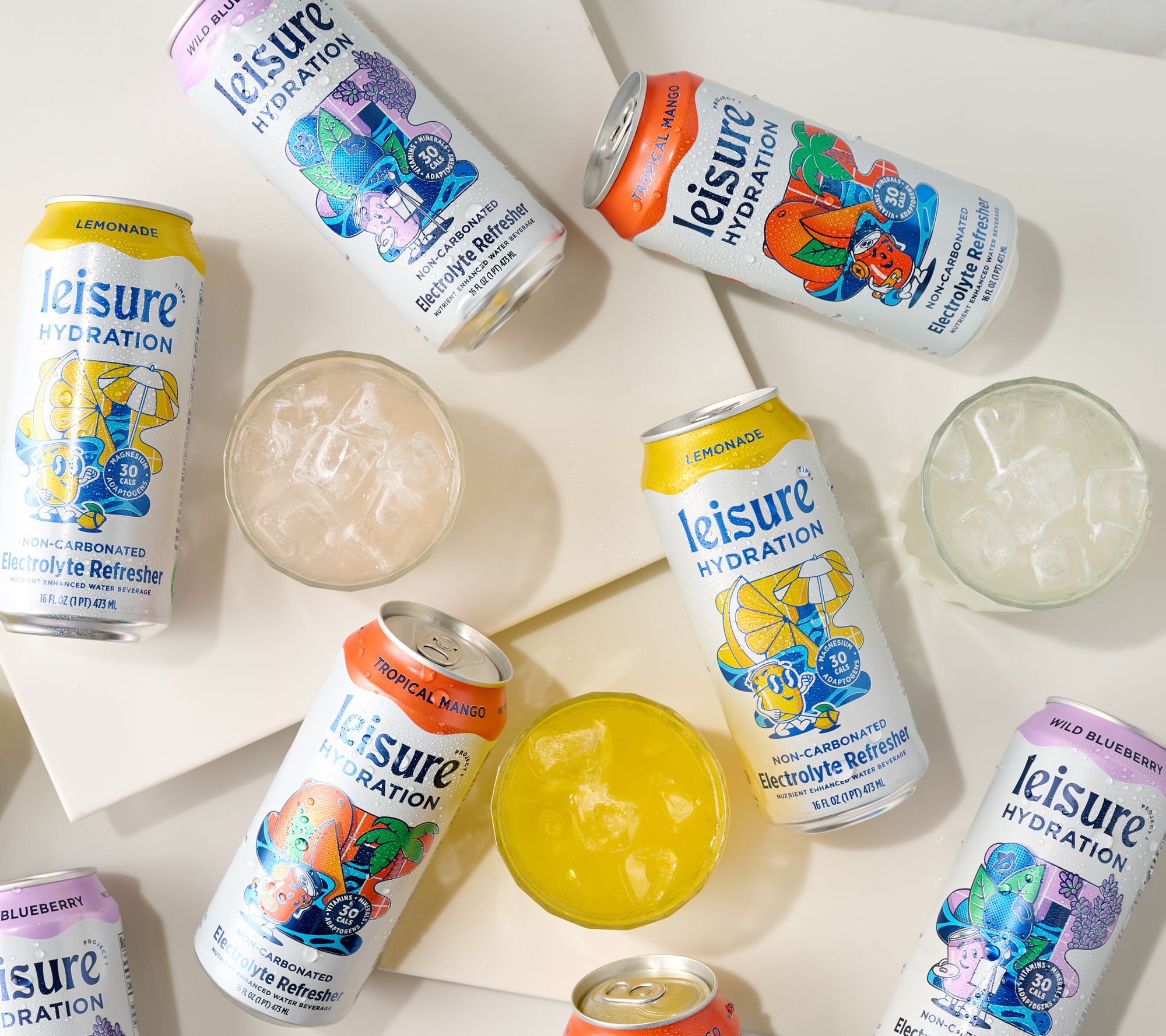 Leisure Hydration (24) 16oz Cans Electrolyte Refreshers