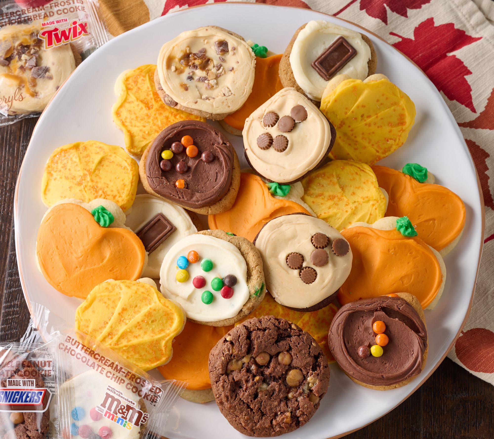 Cheryl's 24pc Fall Frosted & Candy Flavored Cookie Assortment