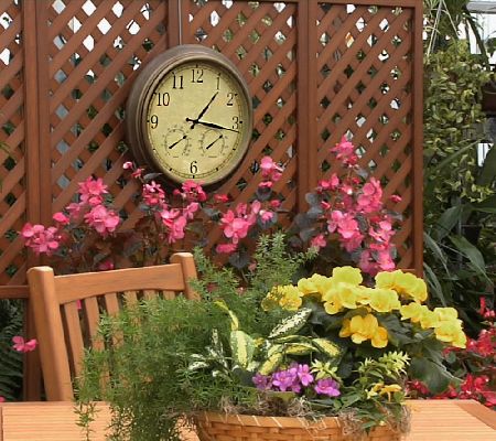 3-in-1 Outdoor Clock w/ Thermometer and Hygrometer - QVC.com