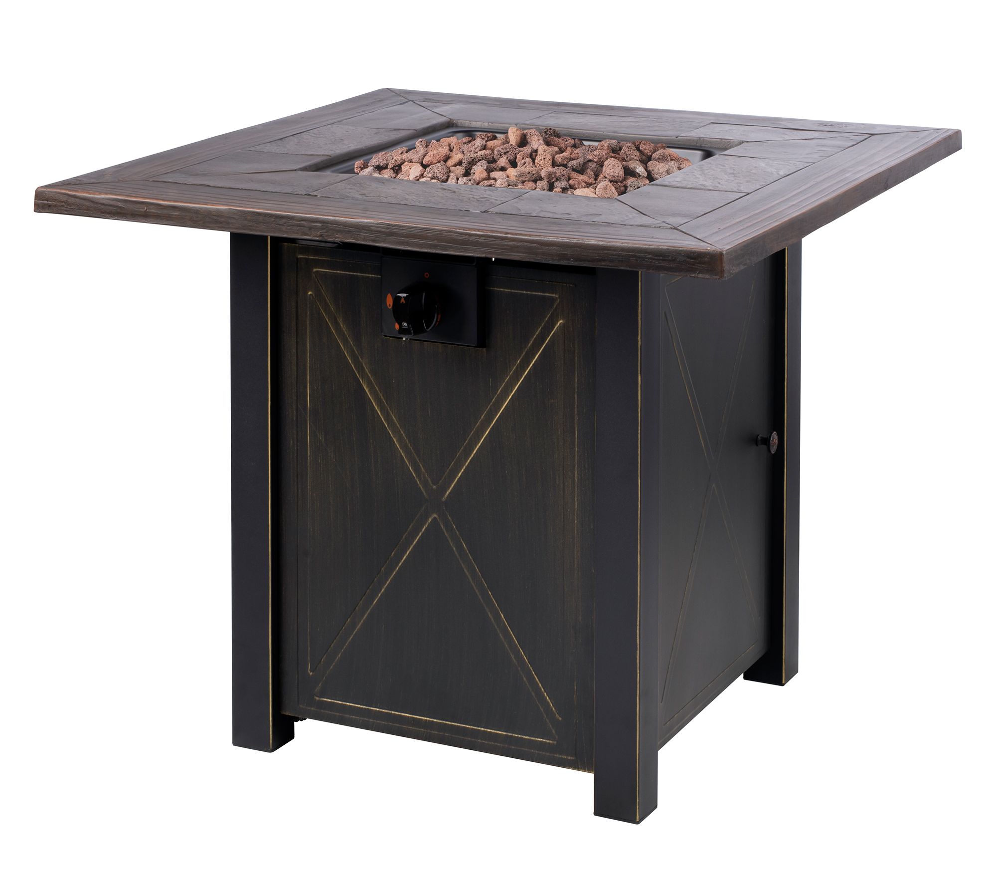 Bond 30" Gas Fire Pit Table with Lava Rocks