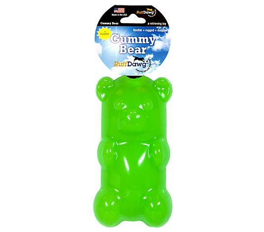 Ruff Dawg Gummy Bear Rubber Indestructible Retrieving Dog Toy