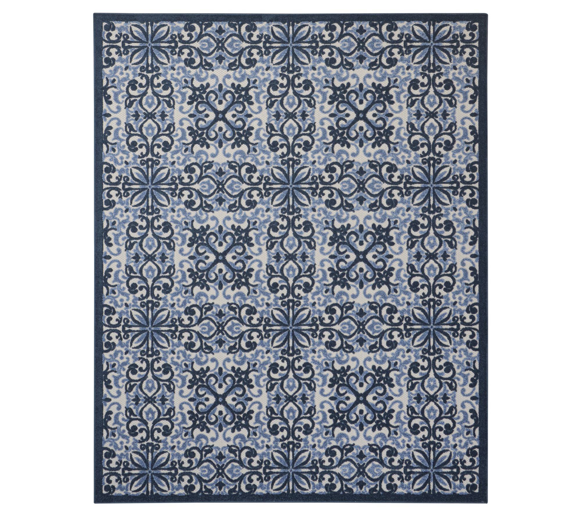 Nourison Home Modern Damask In/Outdoor Rug 7'10" x 9'10"