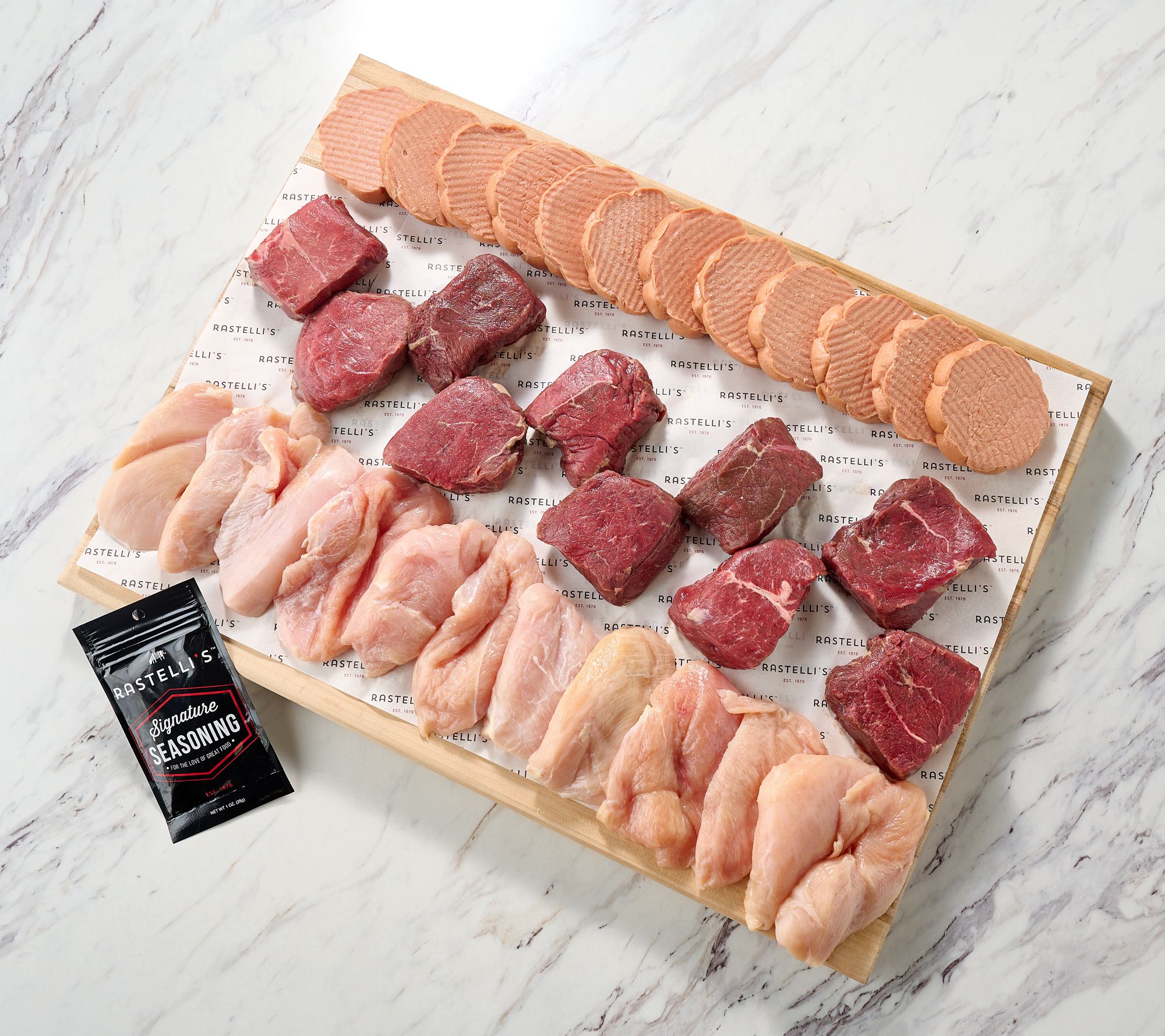 Rastelli's 10-lb Steak, Chicken & Round Dogs Grilling Pack - QVC.com