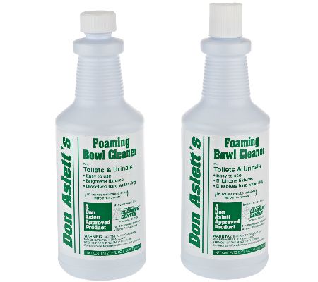 Don Aslett Foam n Flush Toilet Bowl Cleaner (32 Oz Bottle, Pack of 2)  Environmentally Friendly, Biodegradable Organic Acid Formula | Cleans