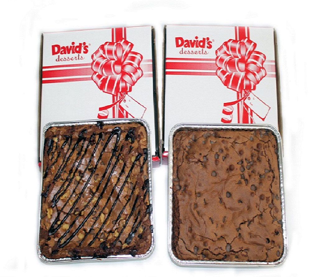 David's Cookies Set of (2) 8x8 Brownie Trays