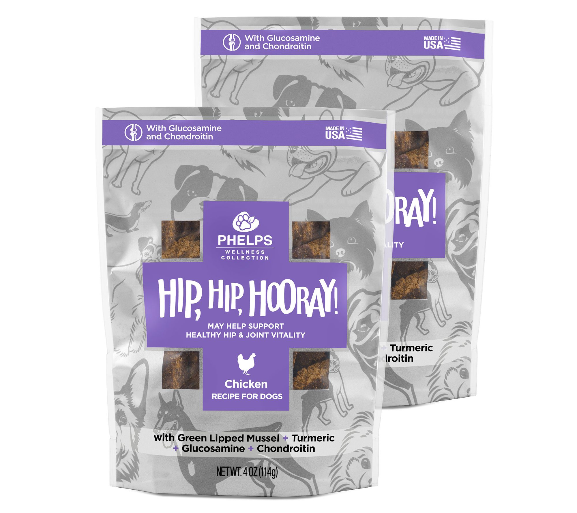 Phelps Wellness  Hip, Hip, Hooray Joint HealthDog Treats 2 Pk