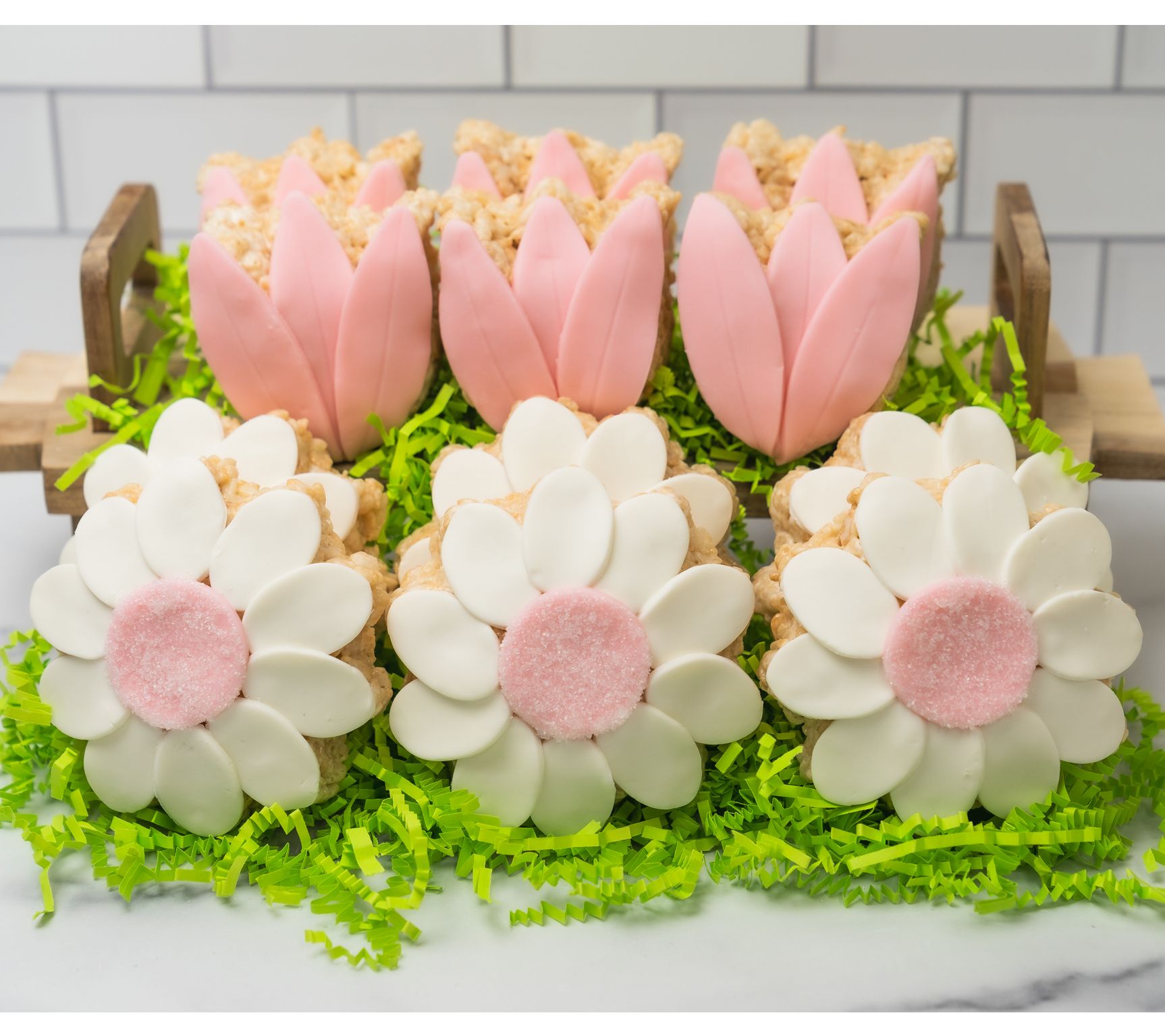 Creative Crispies Spring 12 Piece Pink Flower Assortment