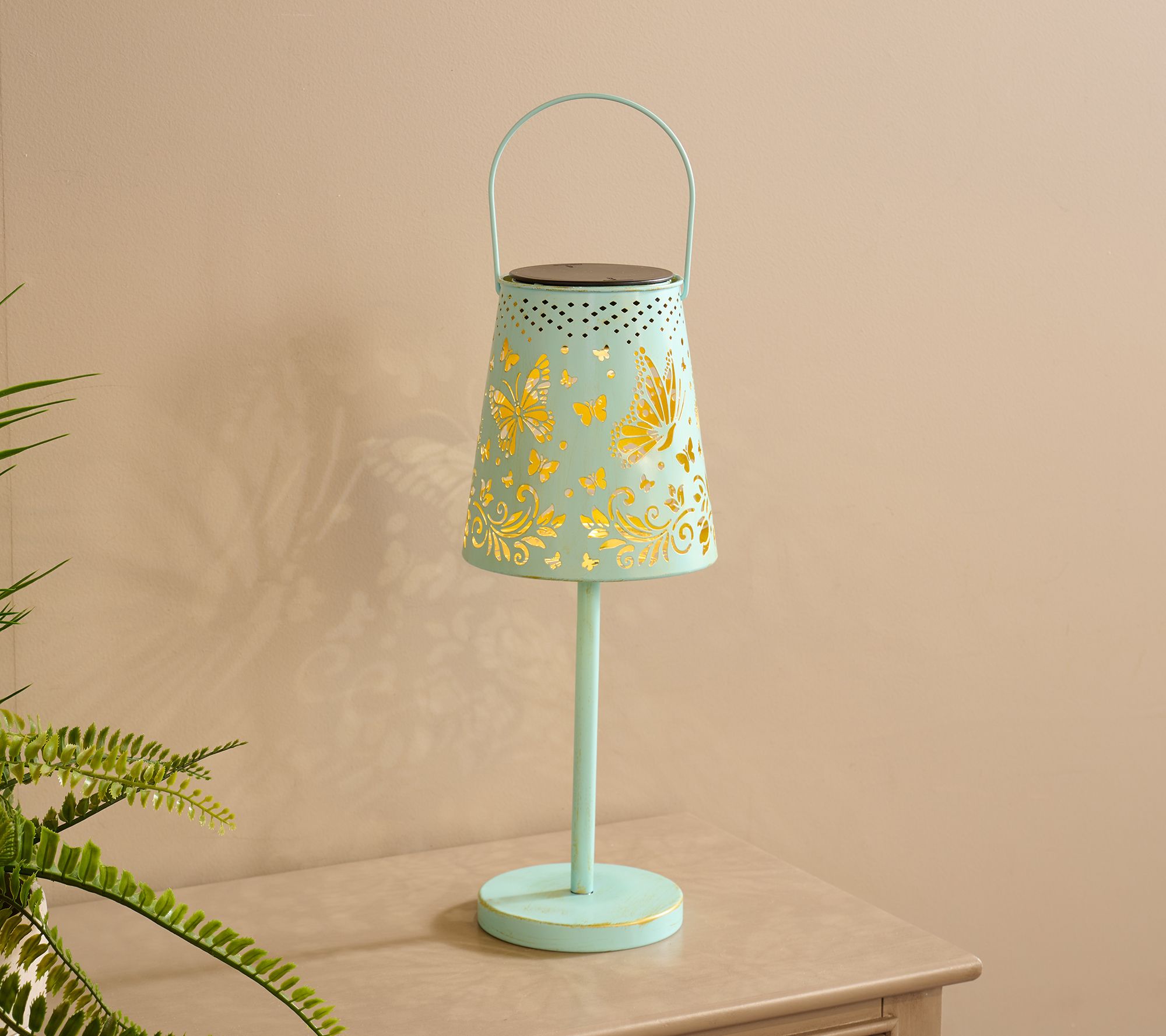  Barbara King Illuminated Metal Outdoor Table Light With Handle