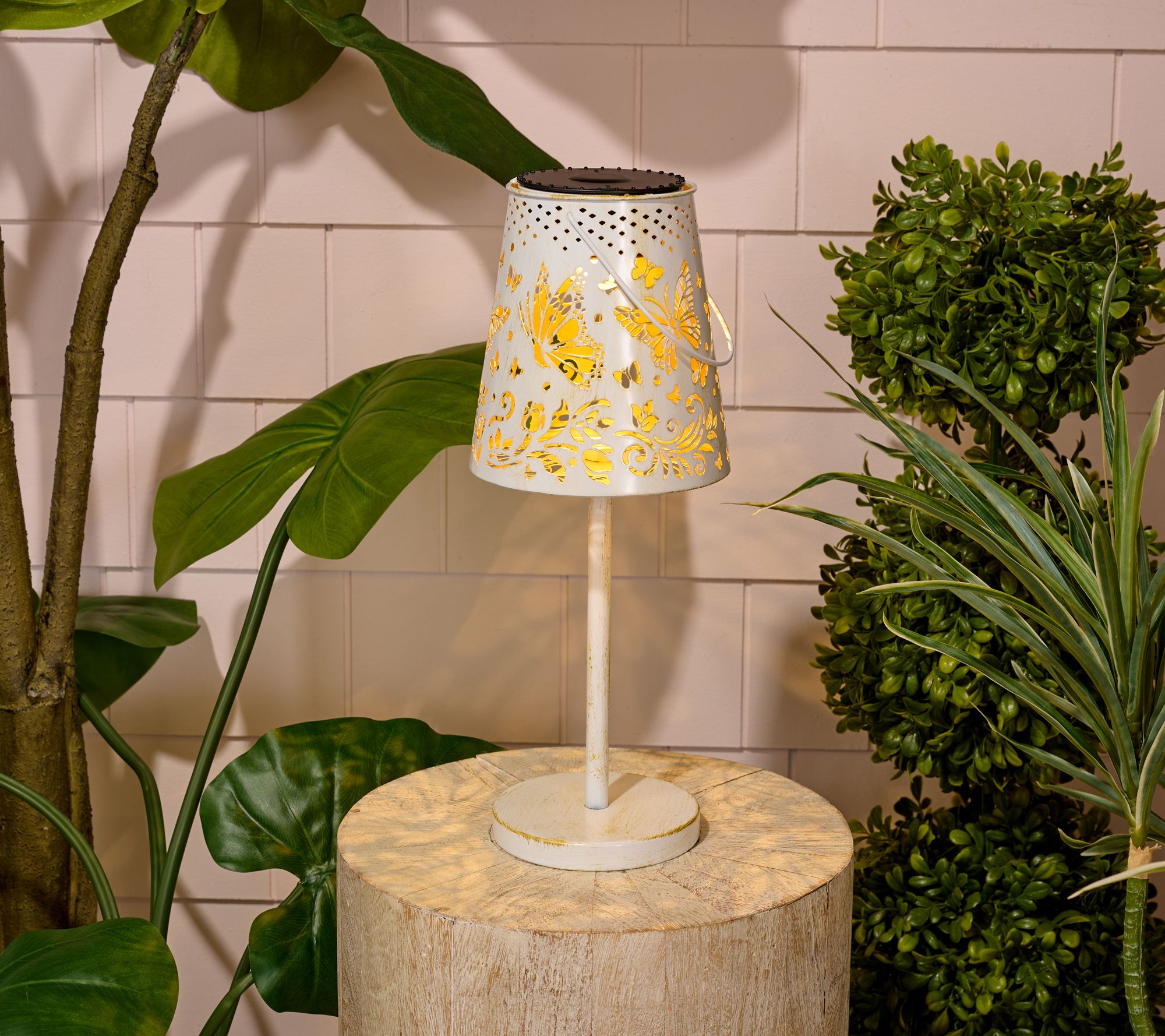 Barbara King Illuminated Metal Outdoor Table Light With Handle