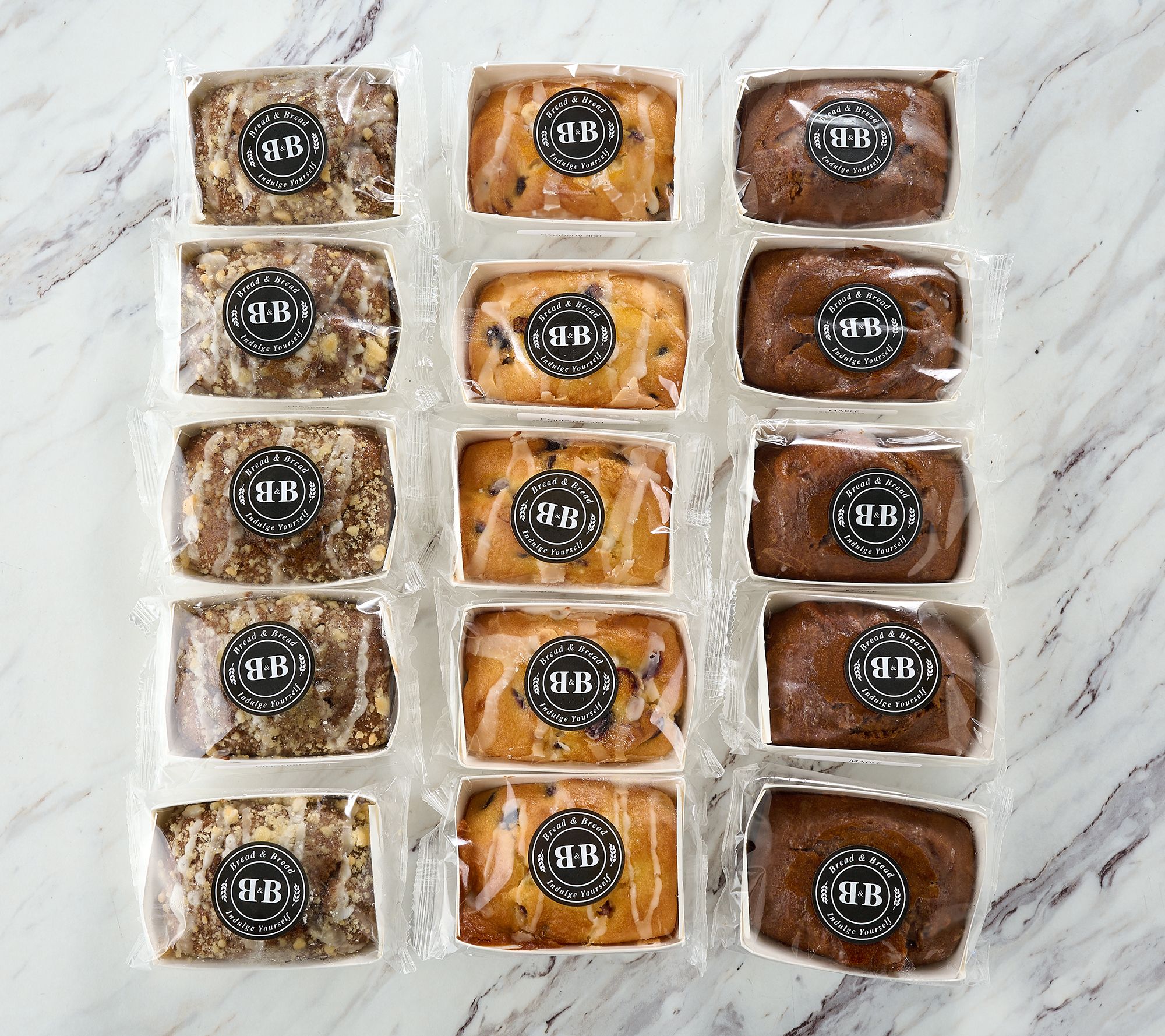 Bread & Bread (15) 3 oz. Individually Wrapped Mini Holiday