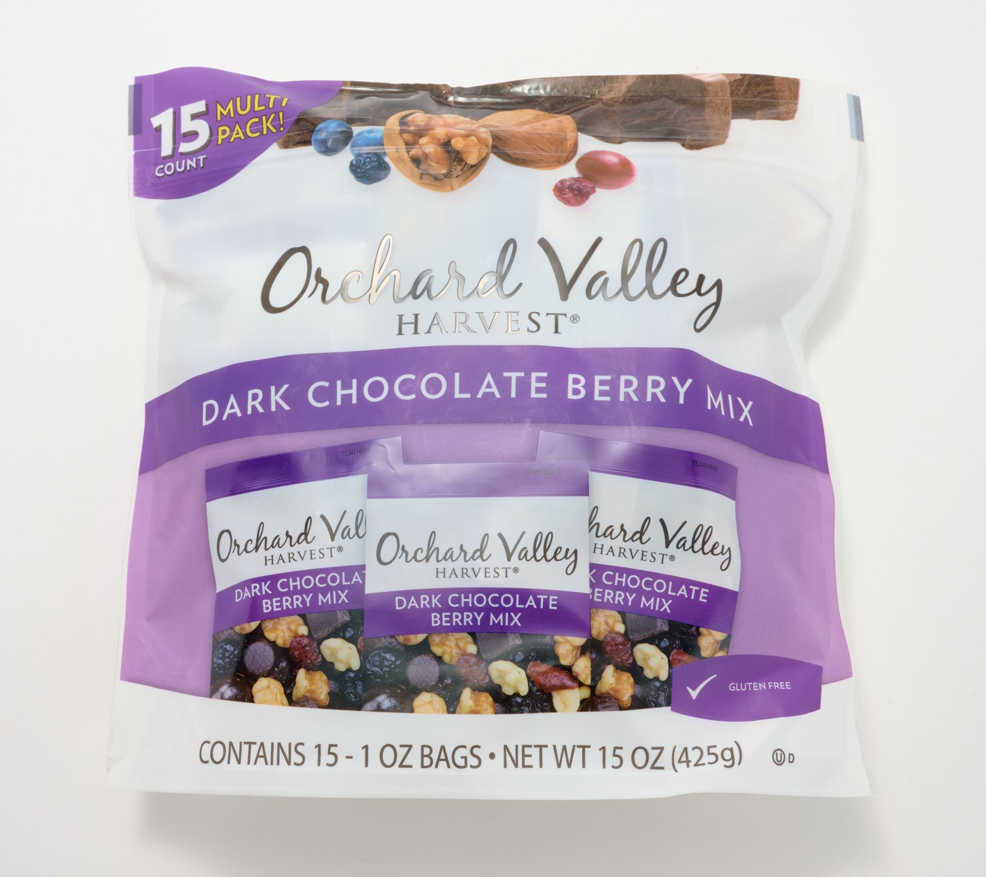 Orchard Valley Harvest (15) 1oz Bags Dark Chocolate Berry Nut Mix