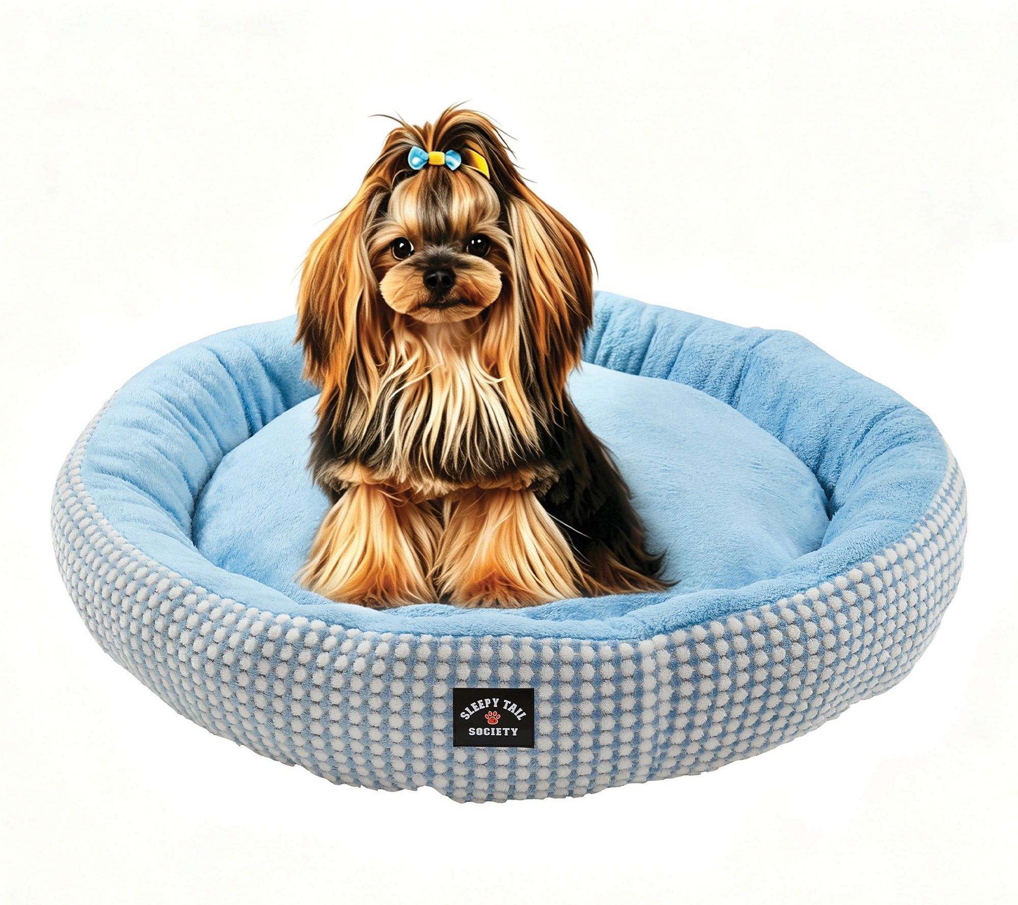 Sleepy Tail Society 30" Scrappy Round Pet Bed