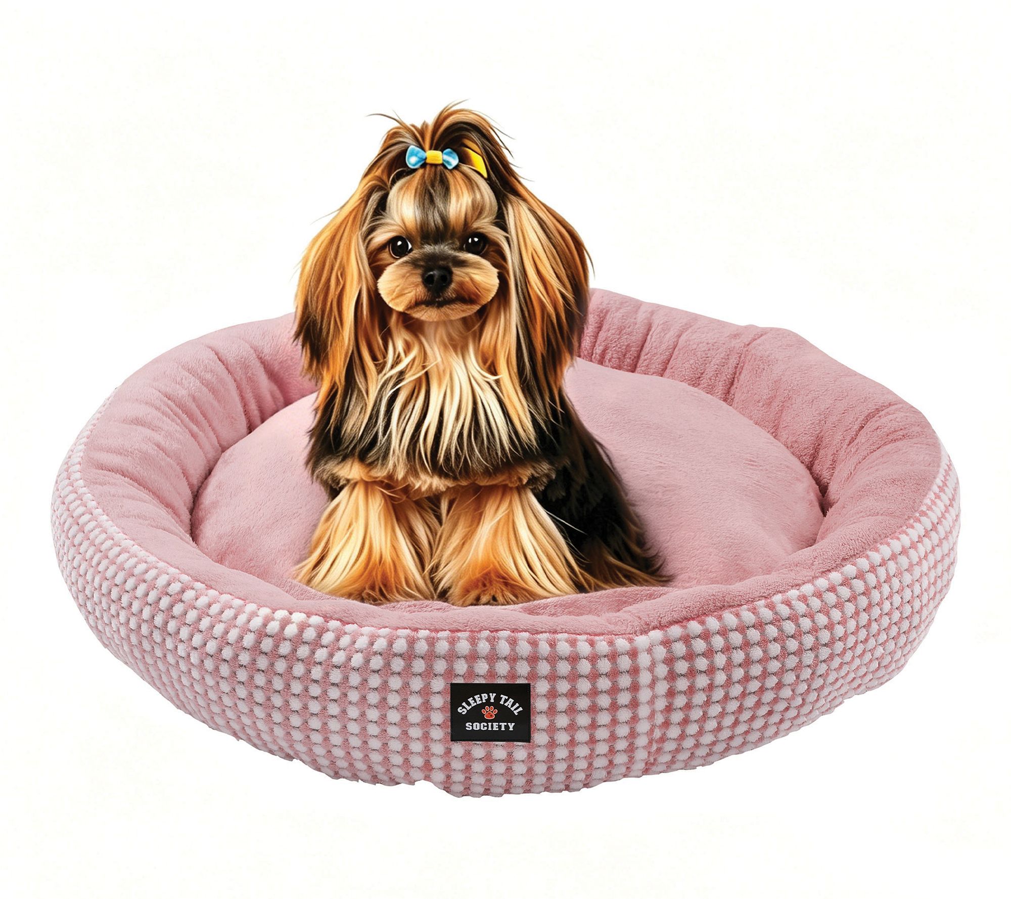 Sleepy Tail Society 30" Scrappy Round Pet Bed