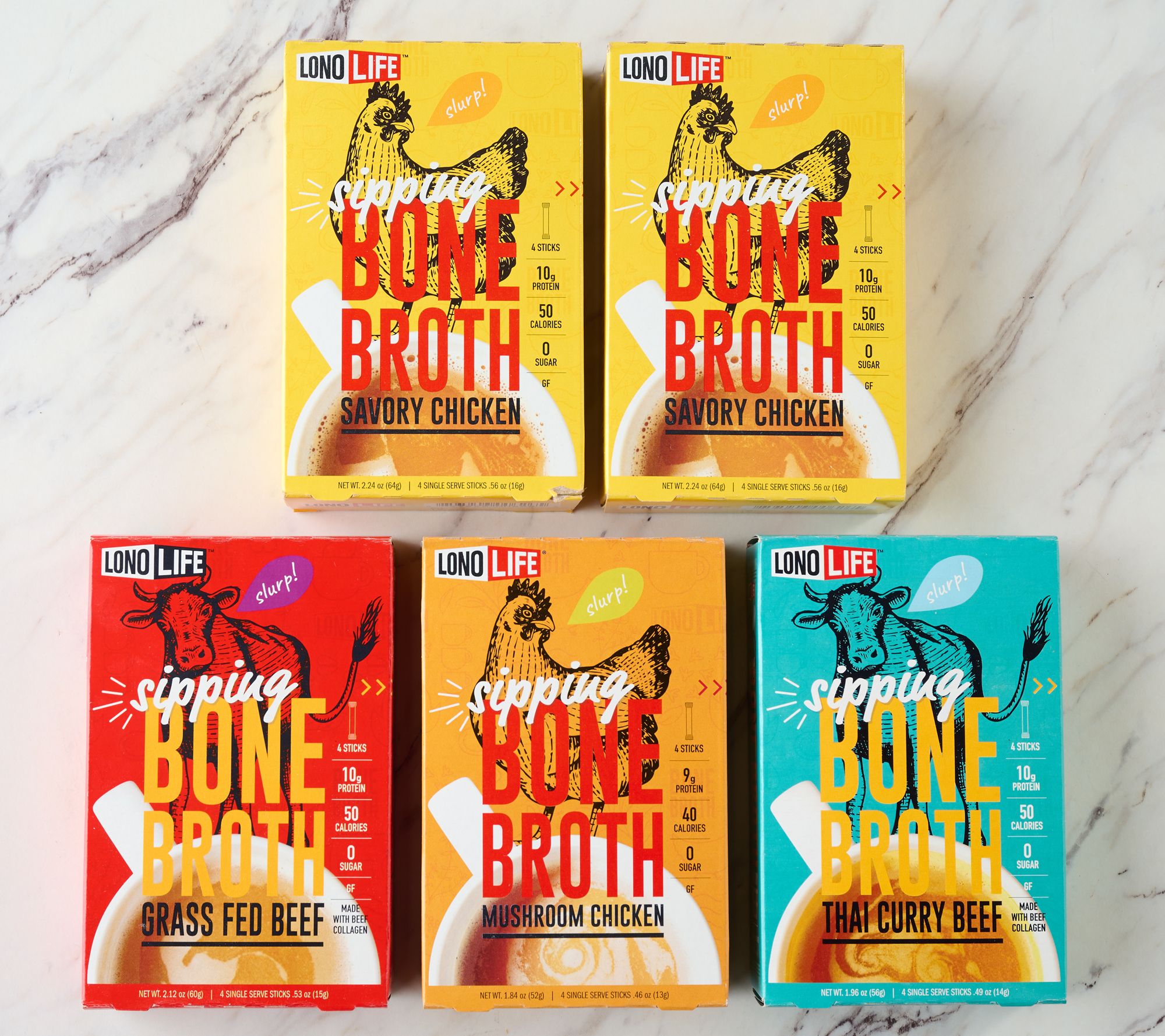 LonoLife 20 ct Single Serve Protein Bone Broth AutoDelivery