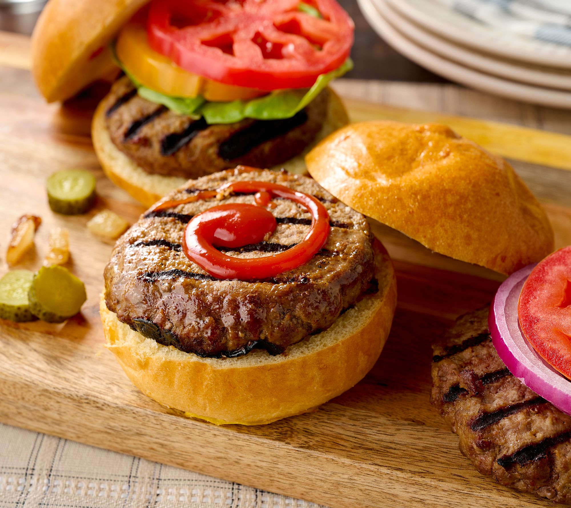 Rastelli's (10) 5.33-oz Black Angus Bacon Cheddar Beef Burgers - QVC.com