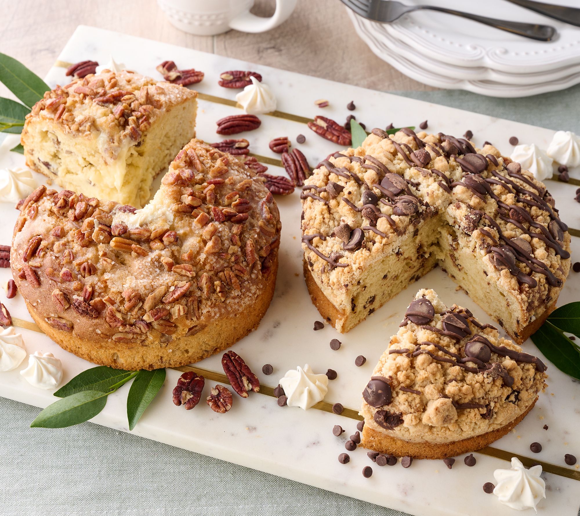 Hahn's Bakery (2) 6" German Coffee Cakes With Drizzle