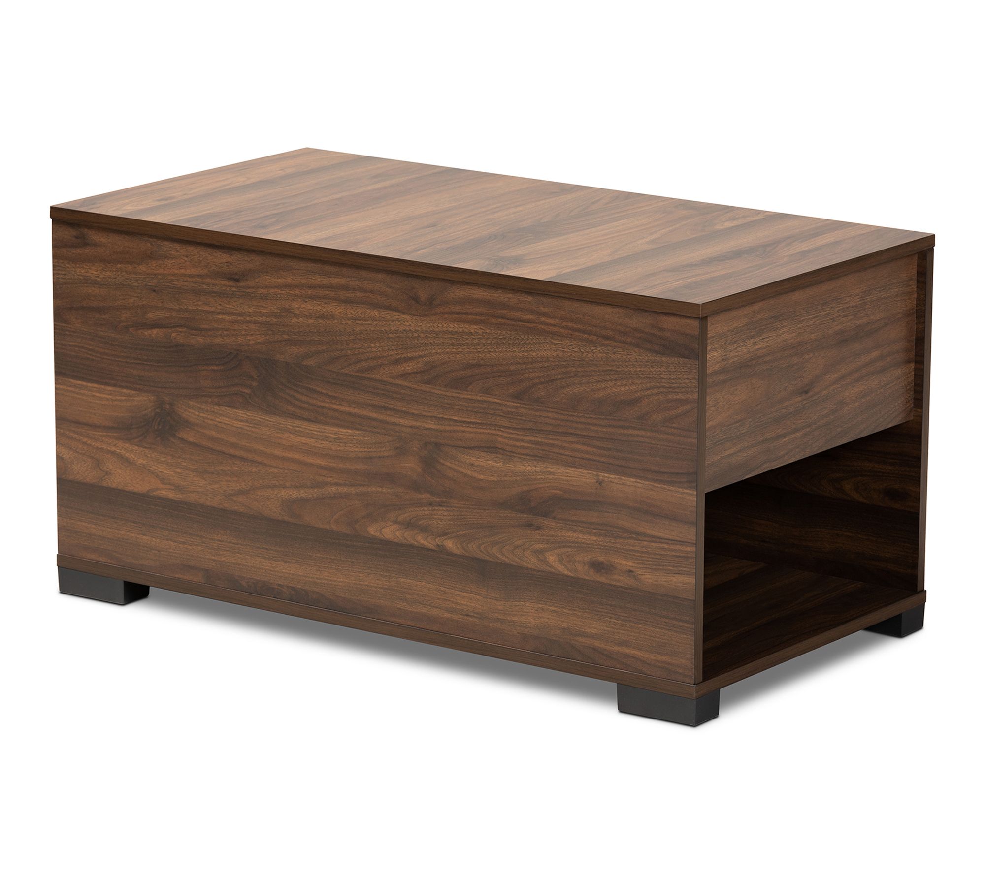 Baxton Studio Skylar Walnut Brown Cat Litter Box Cover House