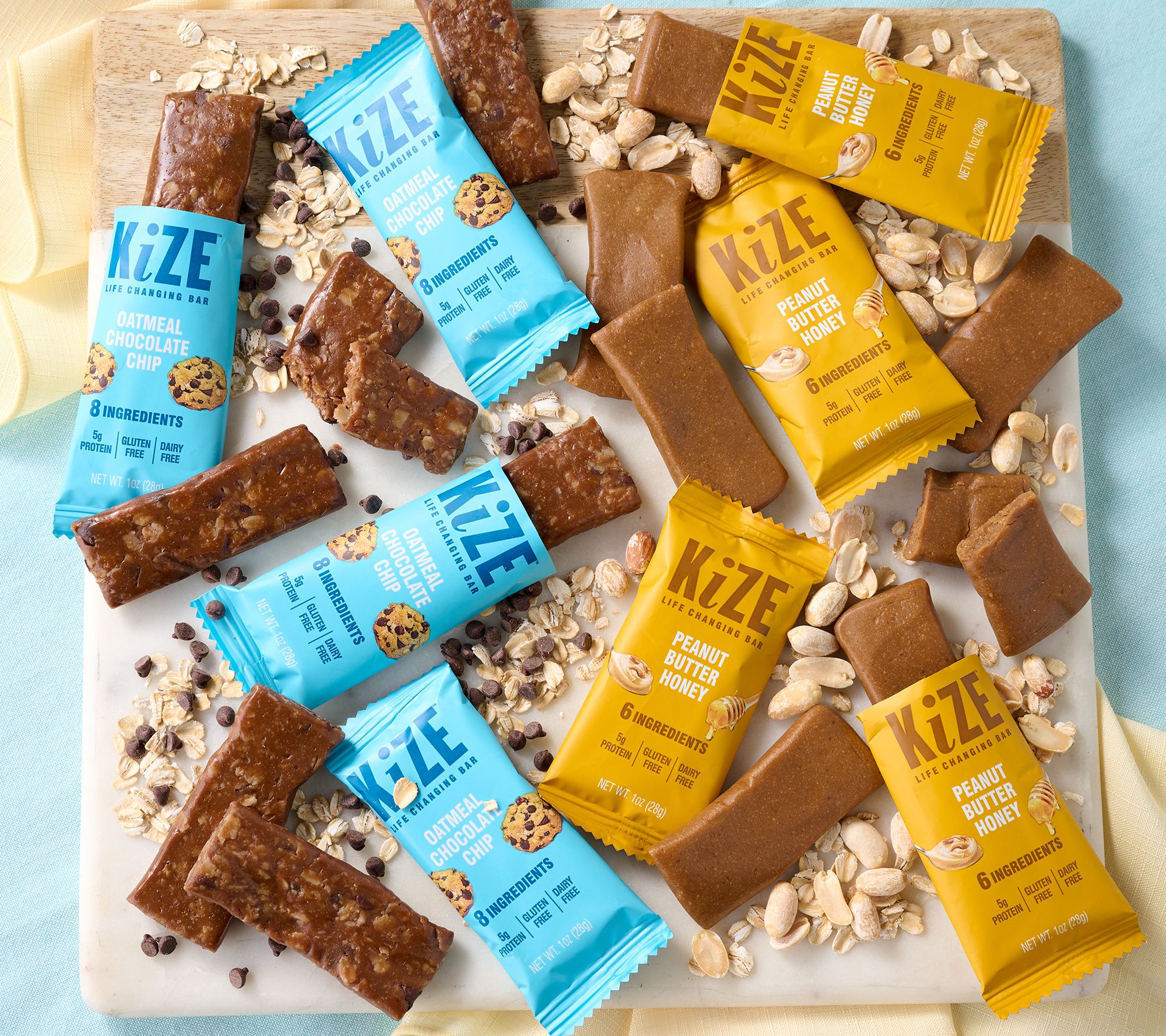 KiZE Concepts (20) Snack Bars in Peanut Butter or Chocolate Chip
