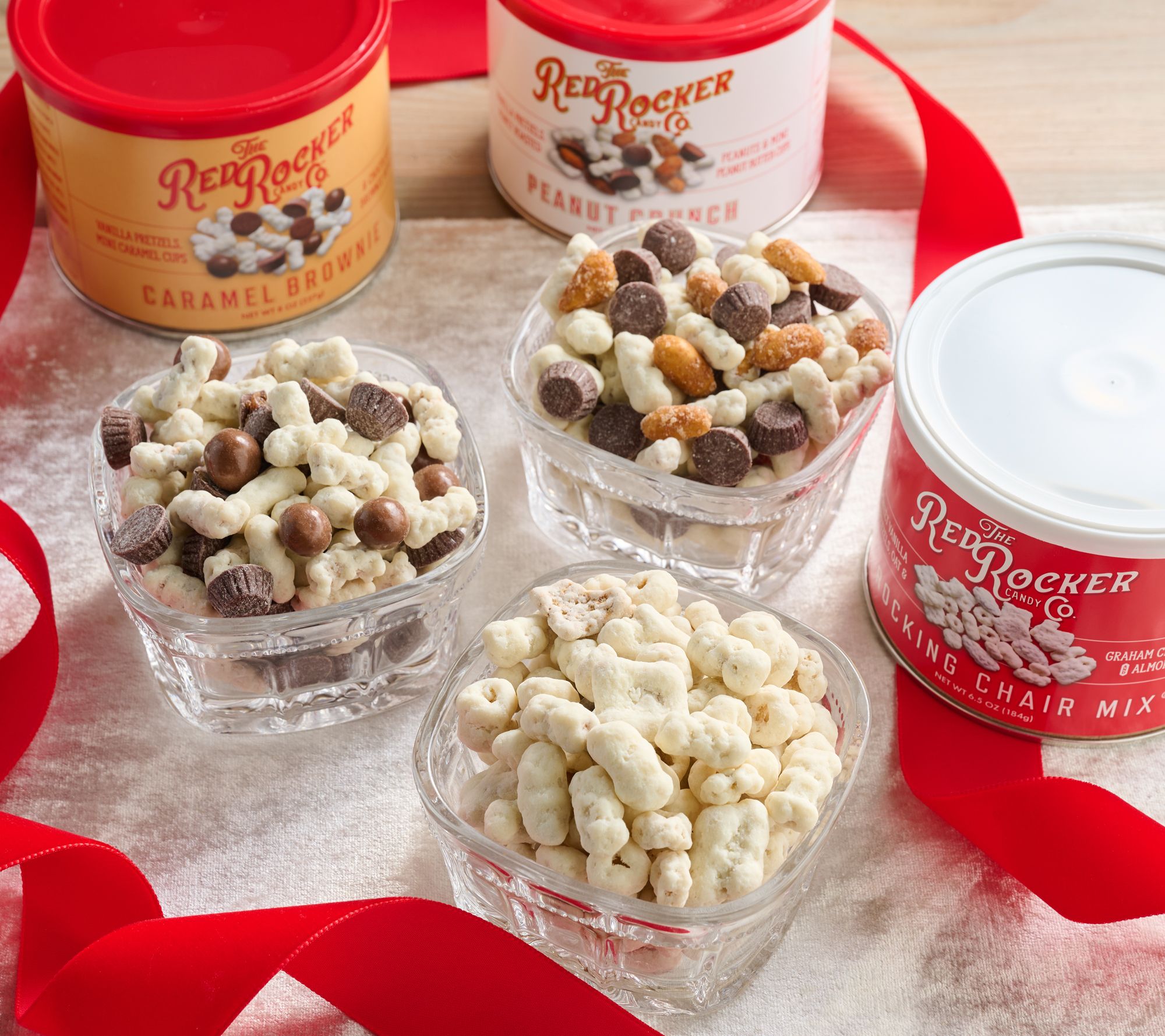 Red Rocker Candy (3) Sweet Snack Mixes in Gift Tins