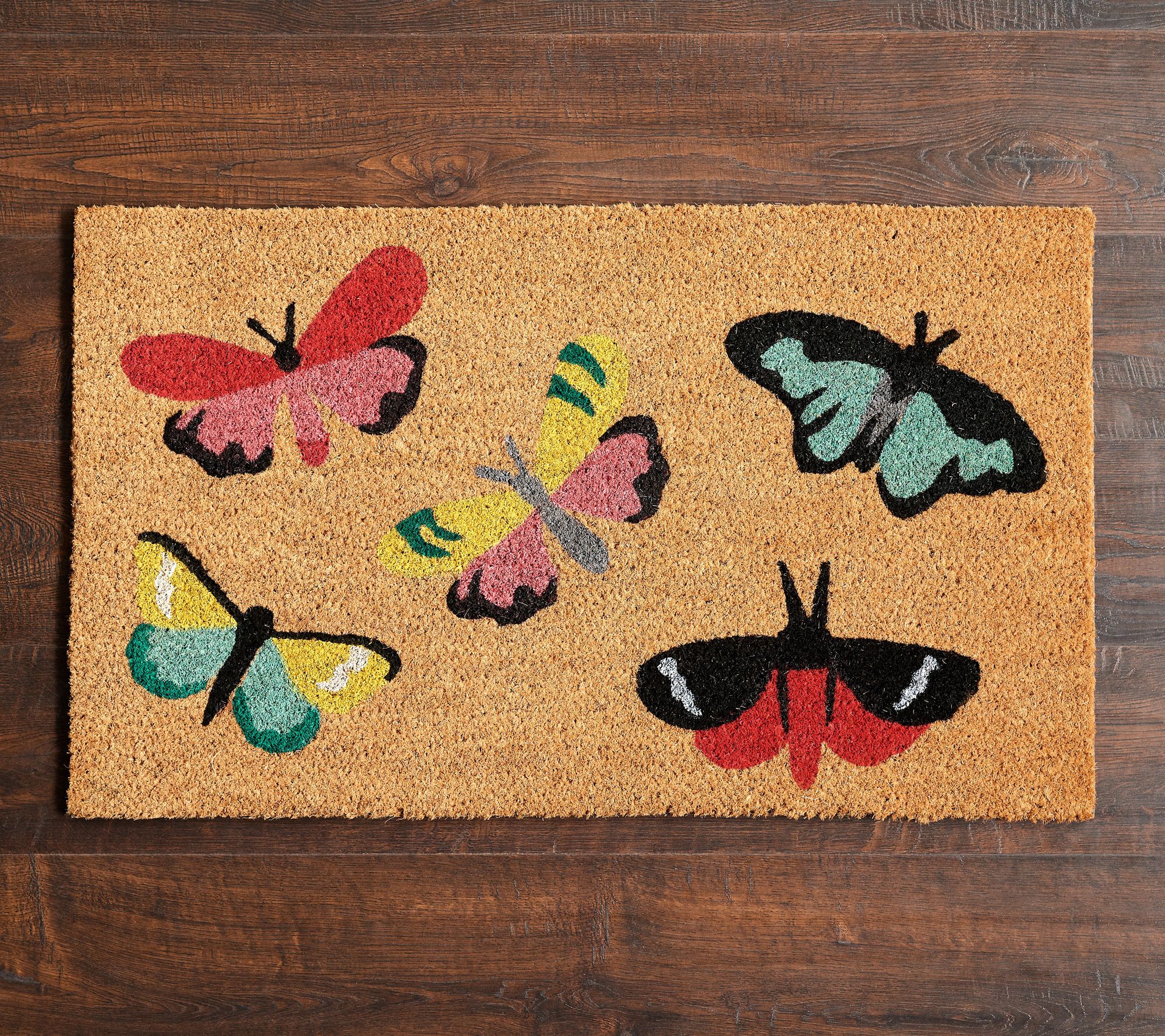 Briarwood Lane Butterflies and Poppies Spring Doormat Floral Indoor Outdoor 18 x 30