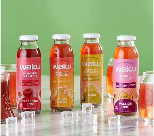 Waku (12) 10.14-oz Bottles of Herbal Infused Tea
