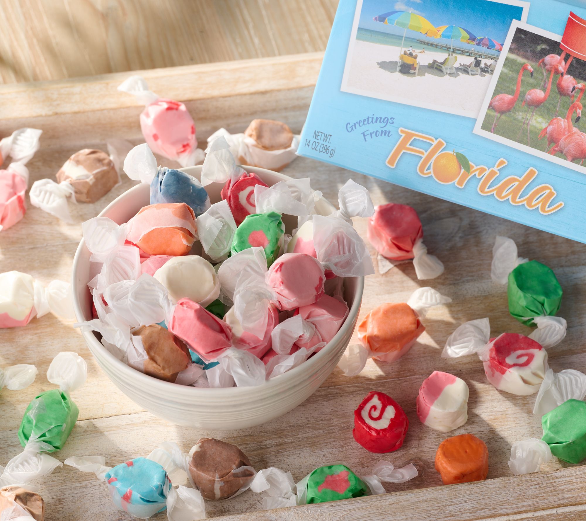 Anastasia Confections 110pc Salt Water Taffy in (2) Tote Boxes