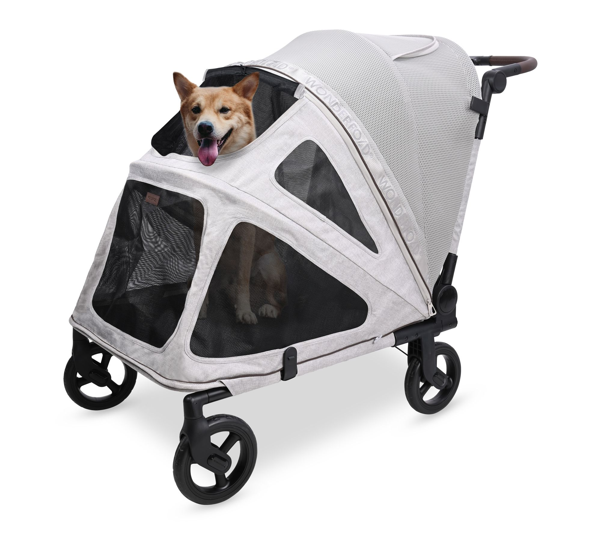 Wonderfold Large Hudson Pet Stroller with FlatFold Technology