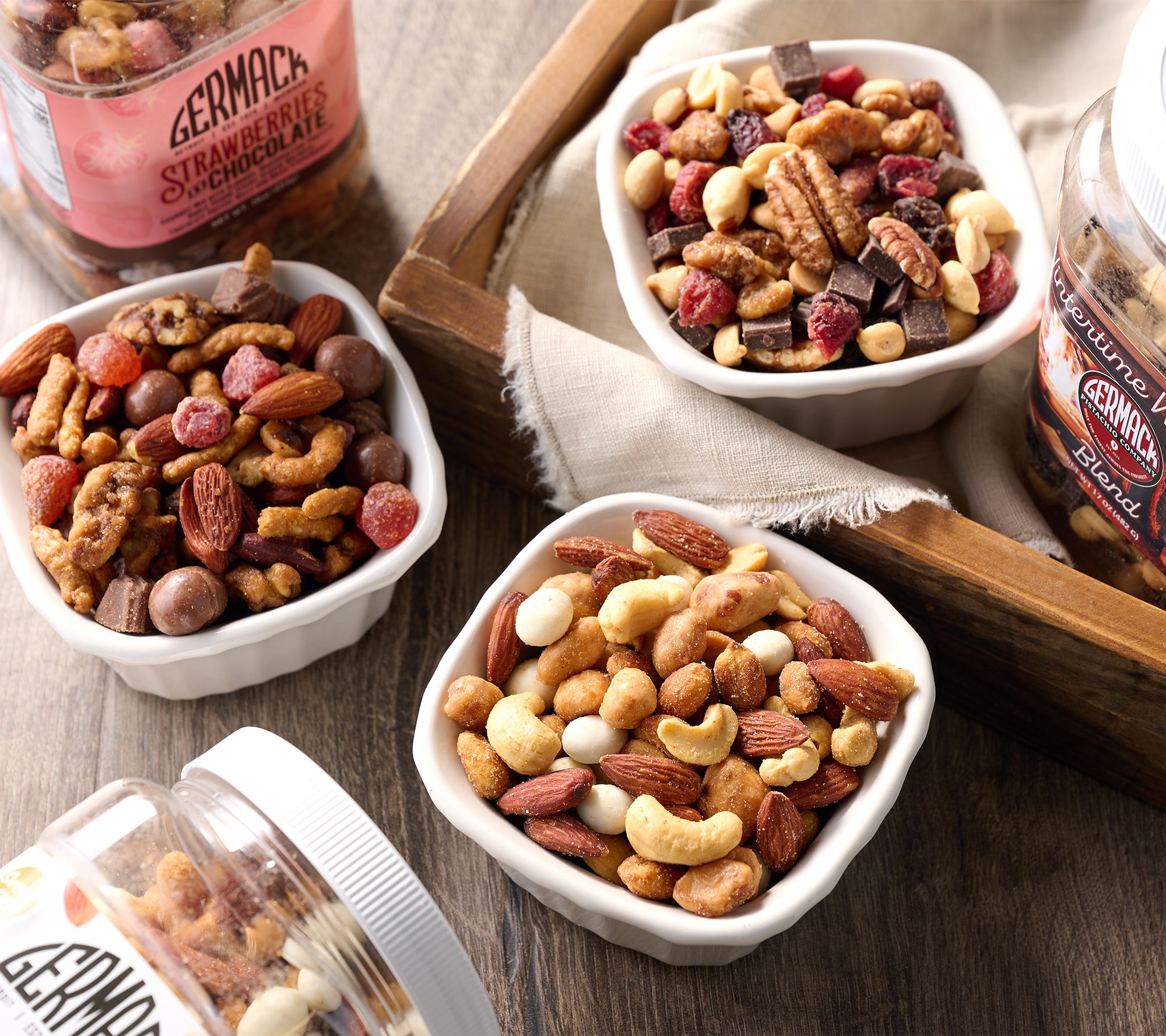 Germack (3) Jar Set Cozy Winter Delights Nut Mix Trio