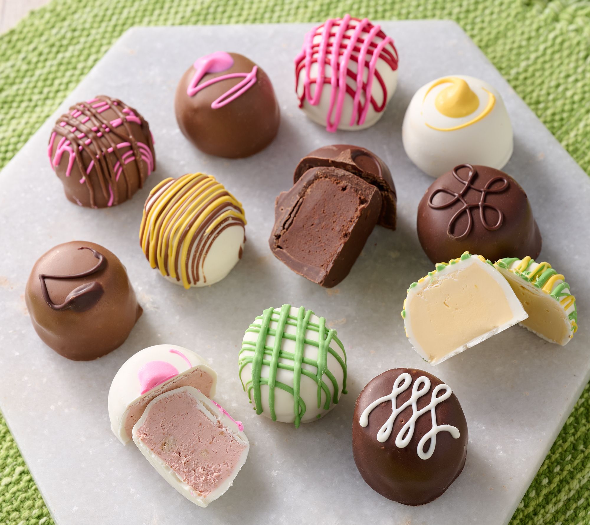 Sweet Shop USA (12) Handmade Rich & Creamy Assorted Fruit Truffles