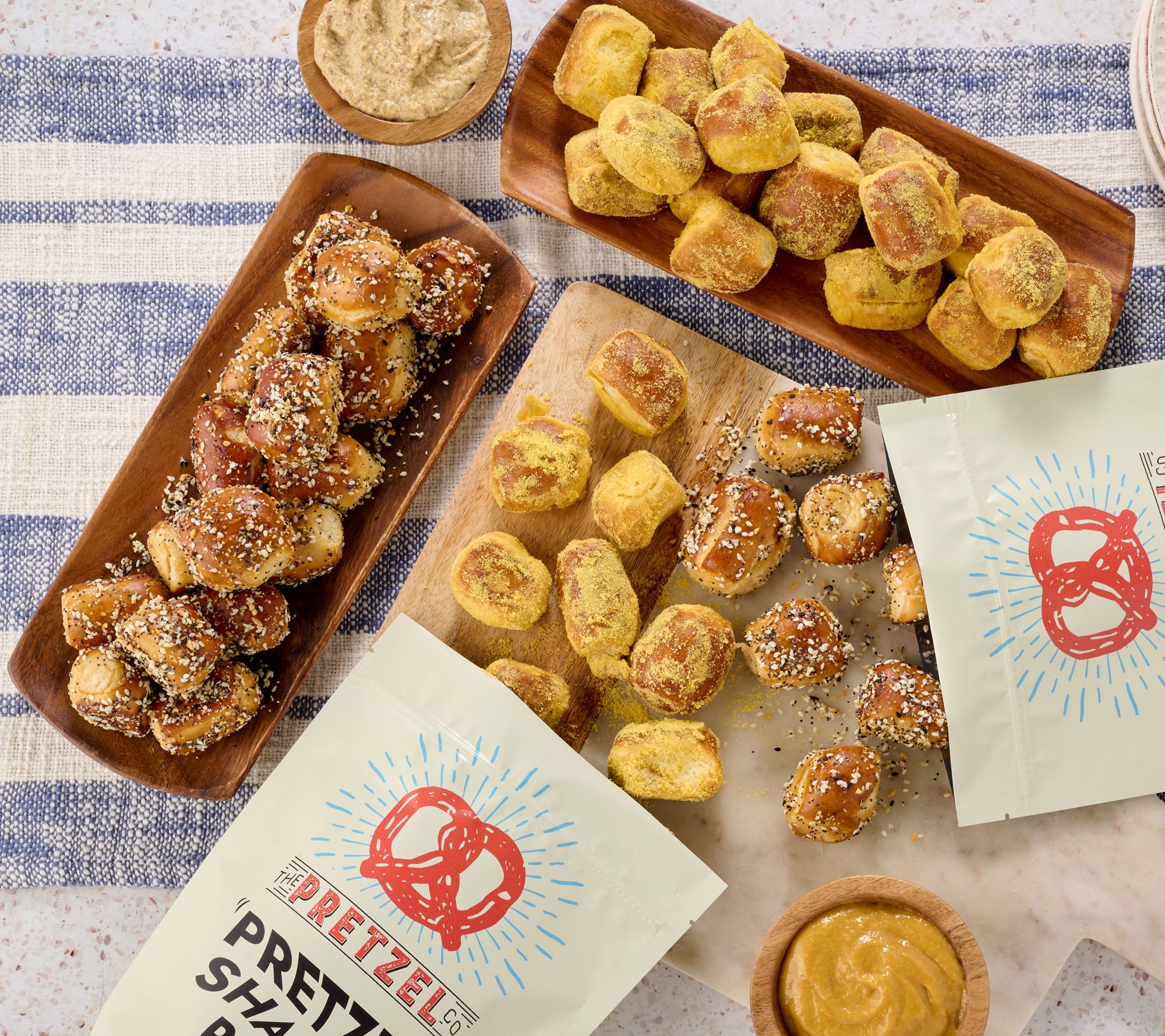 The Pretzel Co. 60ct Soft Baked Pretzel Nuggets w/ Seasoning & Shaker Bags