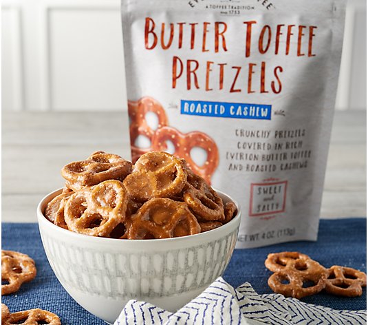 Everton Toffee (5) 4-oz Bags Butter Toffee Pretzels