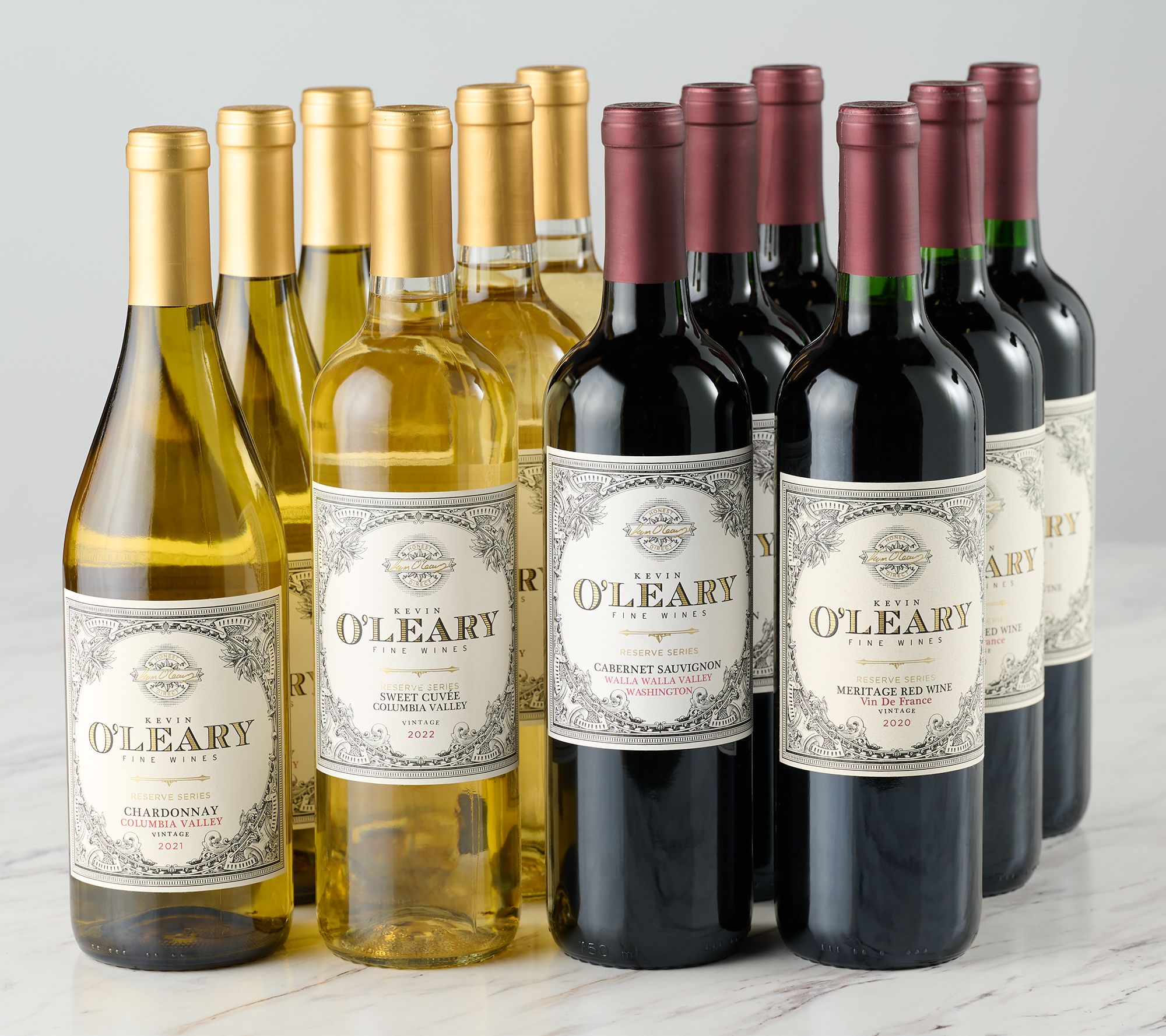 Kevin O'Leary Outdoor Entertaining Reserve Wines 3 or 12 Btl Set