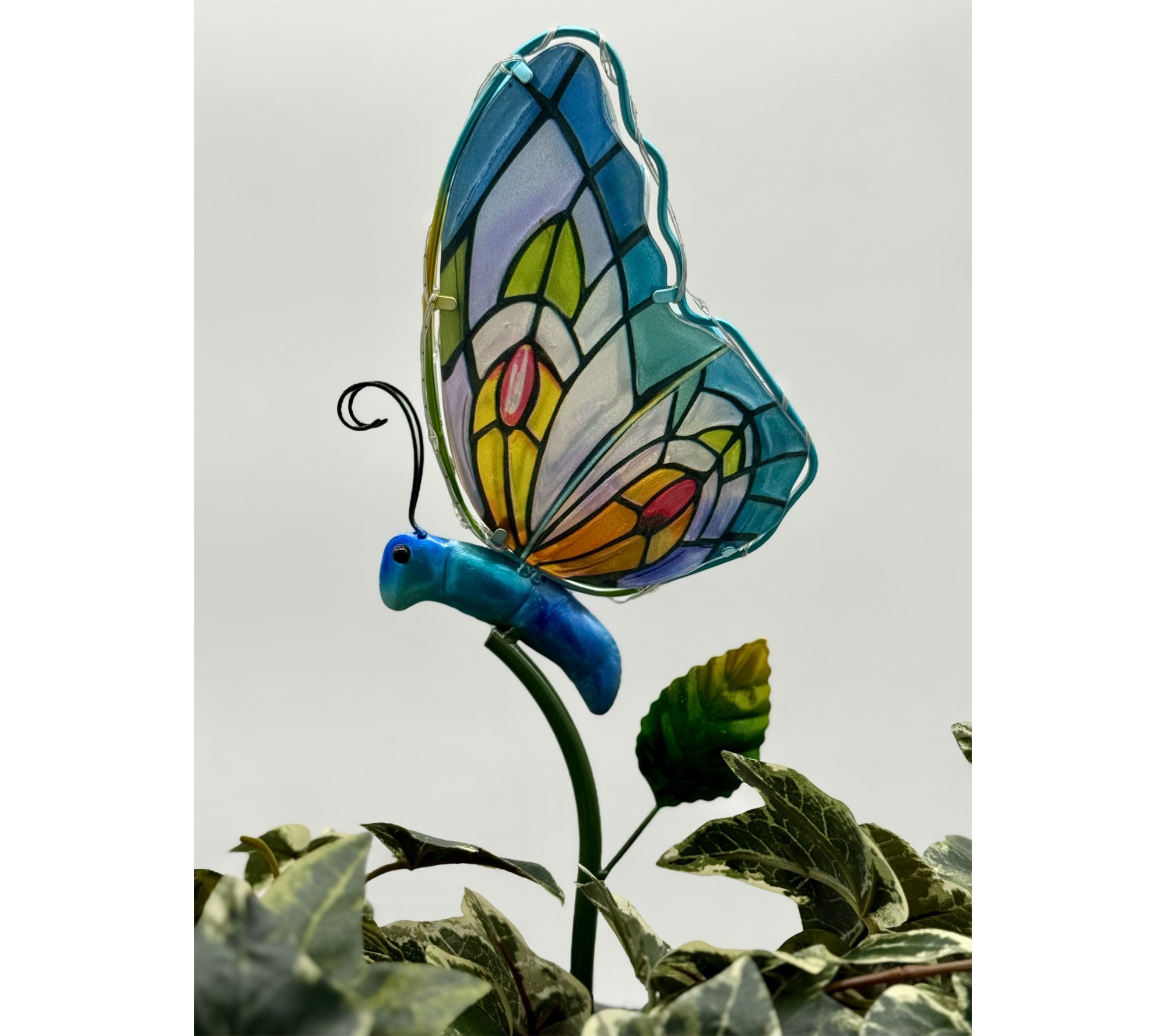 Ultimate Innovations Solar Stained Glass Garden Critter Stake