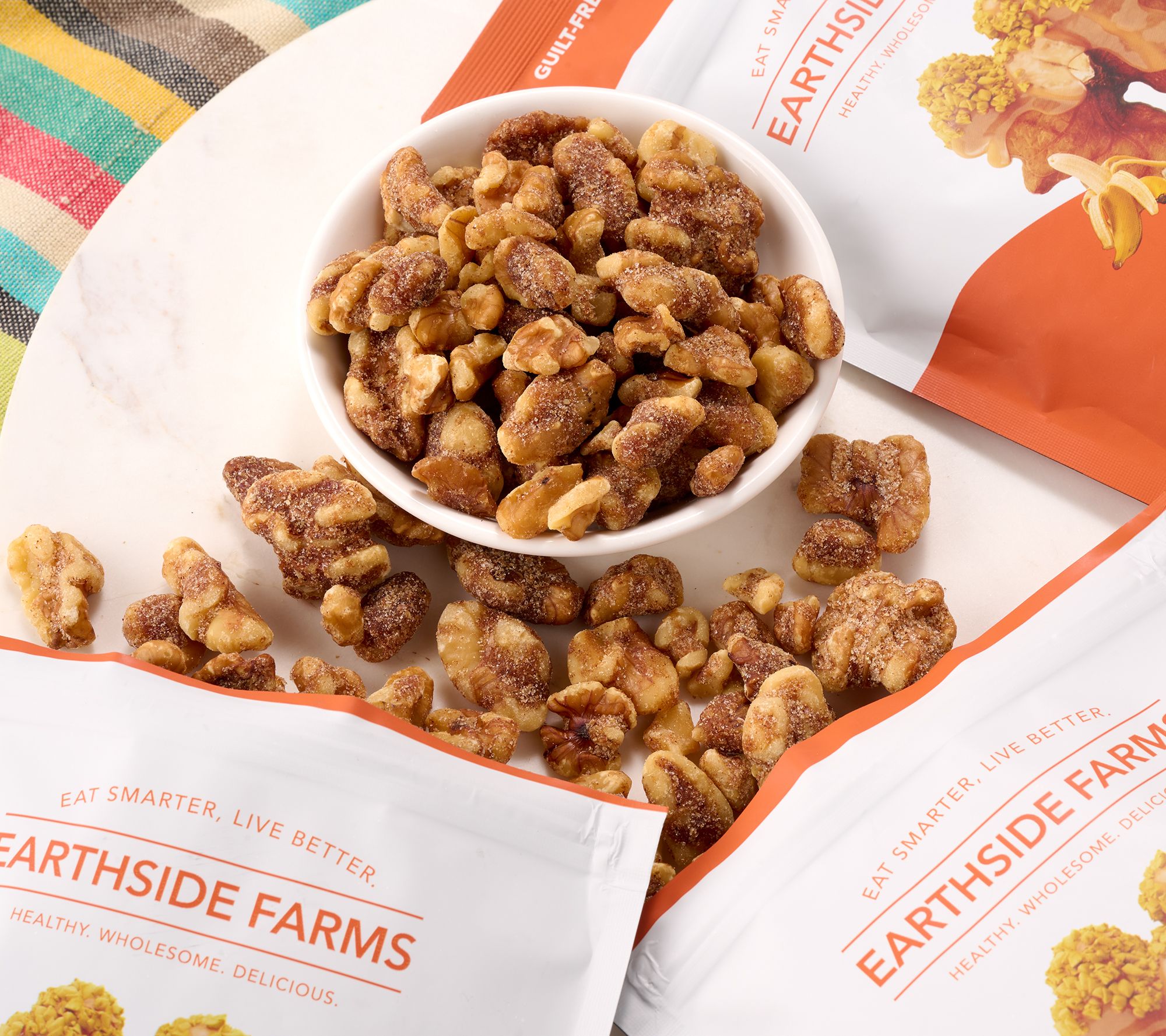 Earthside Farms (3) 4-oz Bags of Premium Candied Nuts