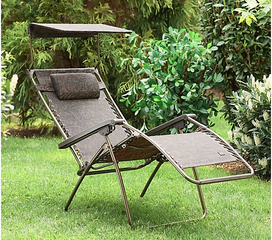 Bliss Hammocks Deluxe XL 30" Gravity-Free Recliner Chair with Canopy