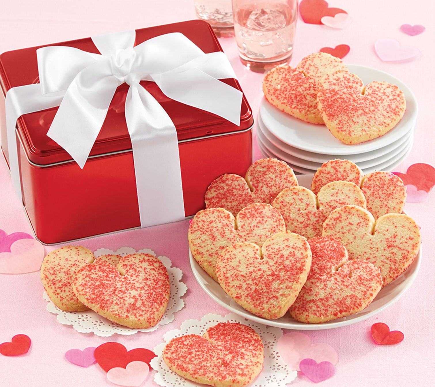 Cheryl's 12 Piece Valentine Heart Shortbread Cookie Tin