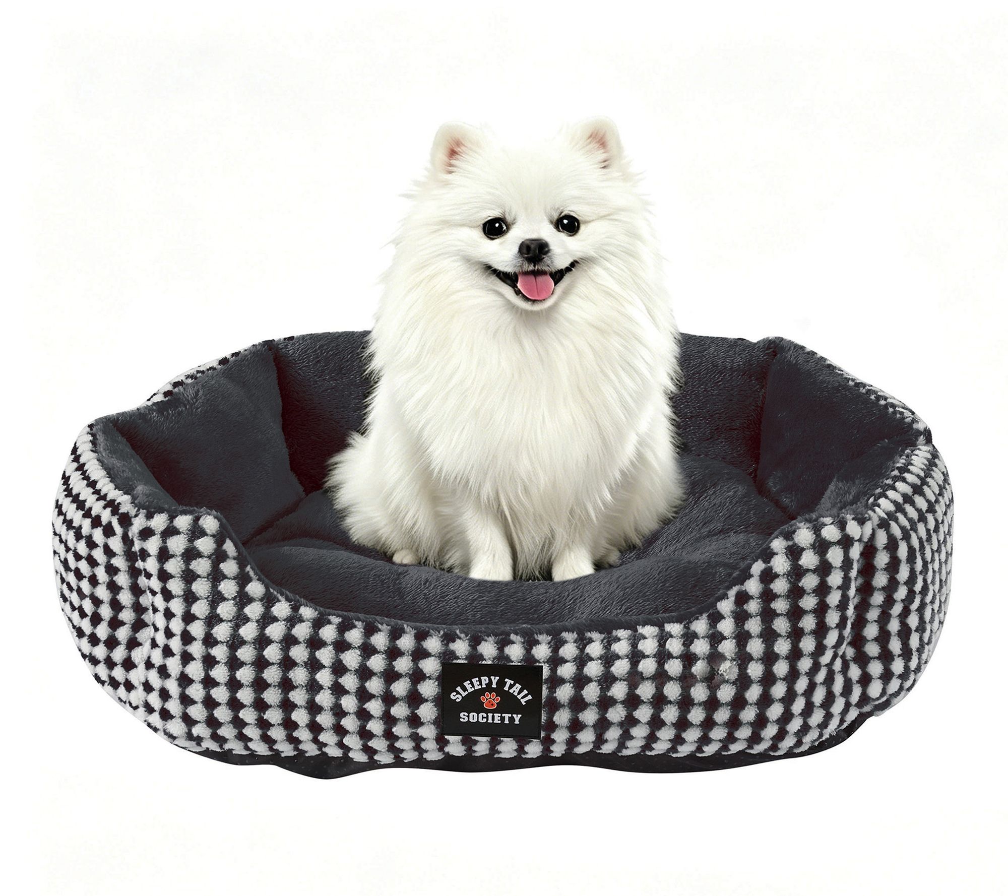 Sleepy Tail Society Small Scrappy Cuddler Pet Bed