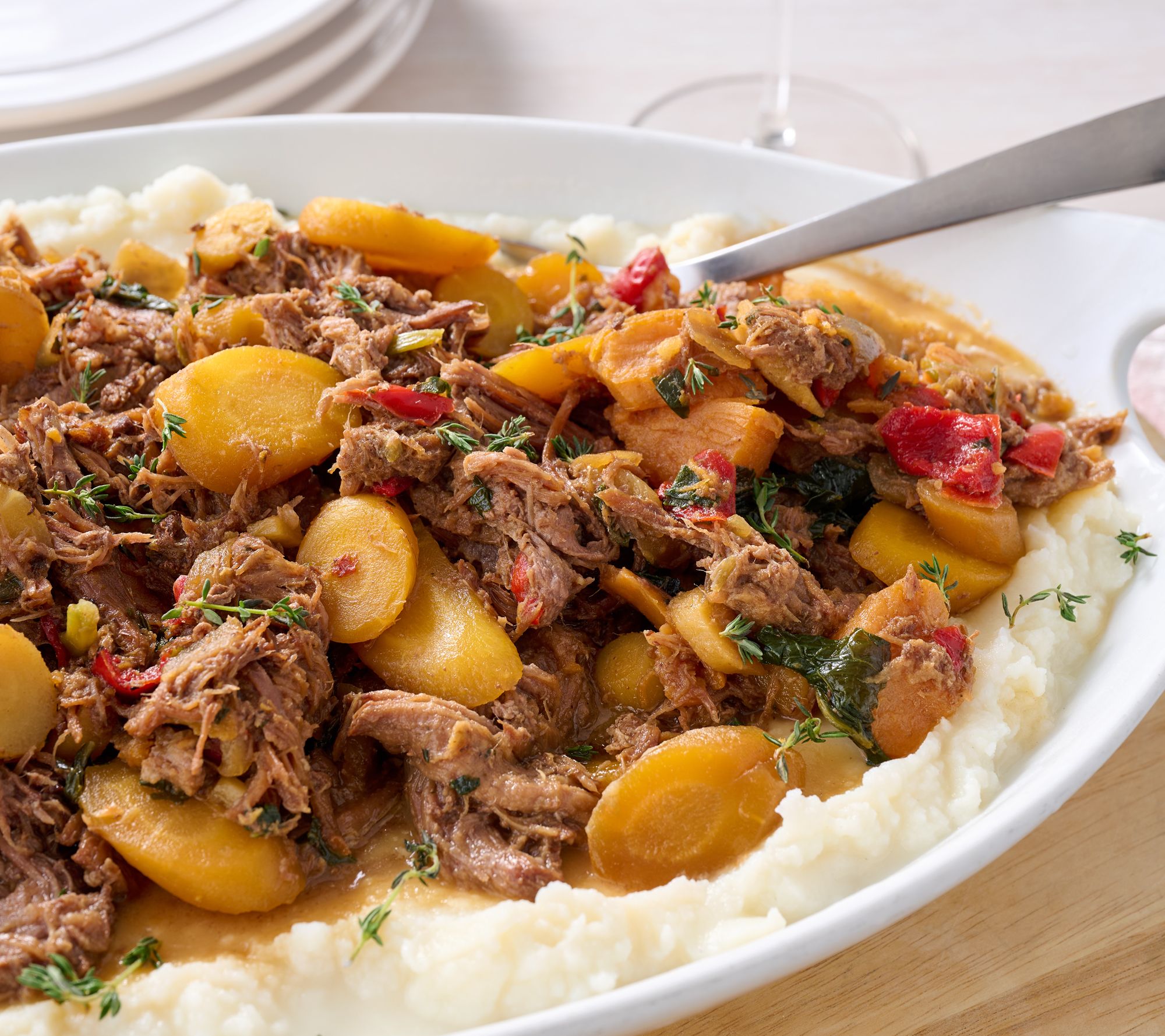 Corky's BBQ (2) 1.5-lb Fully Cooked Pot Roast with Vegetables