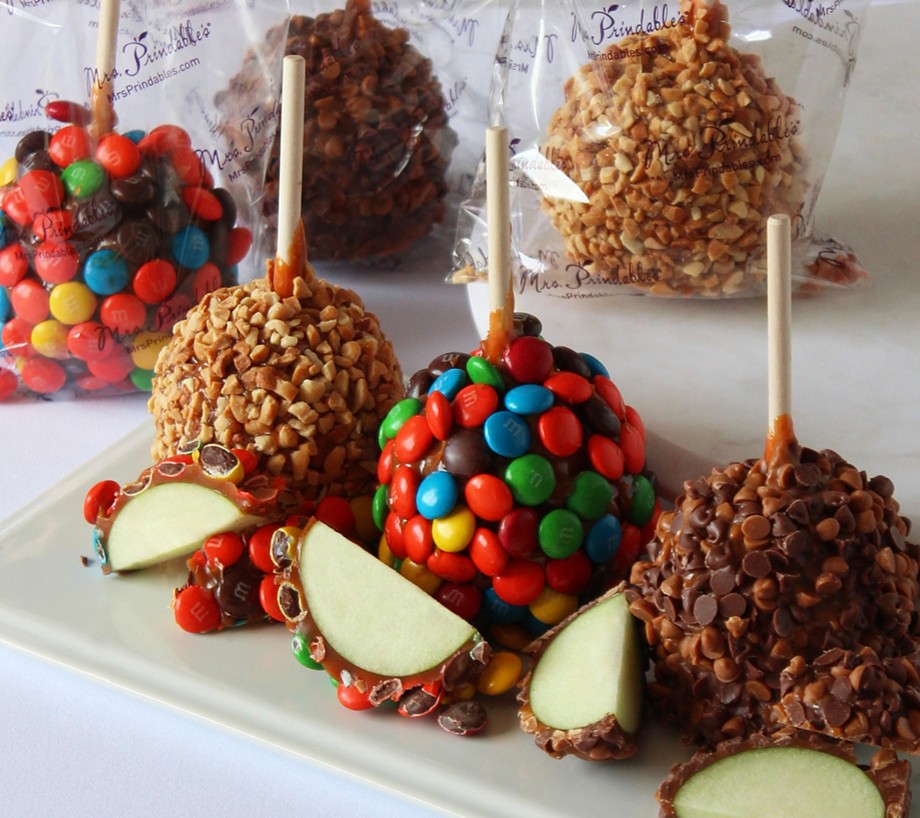 Mrs. Prindables 6pc Individual Candy Bar Caramel Apple Assortment