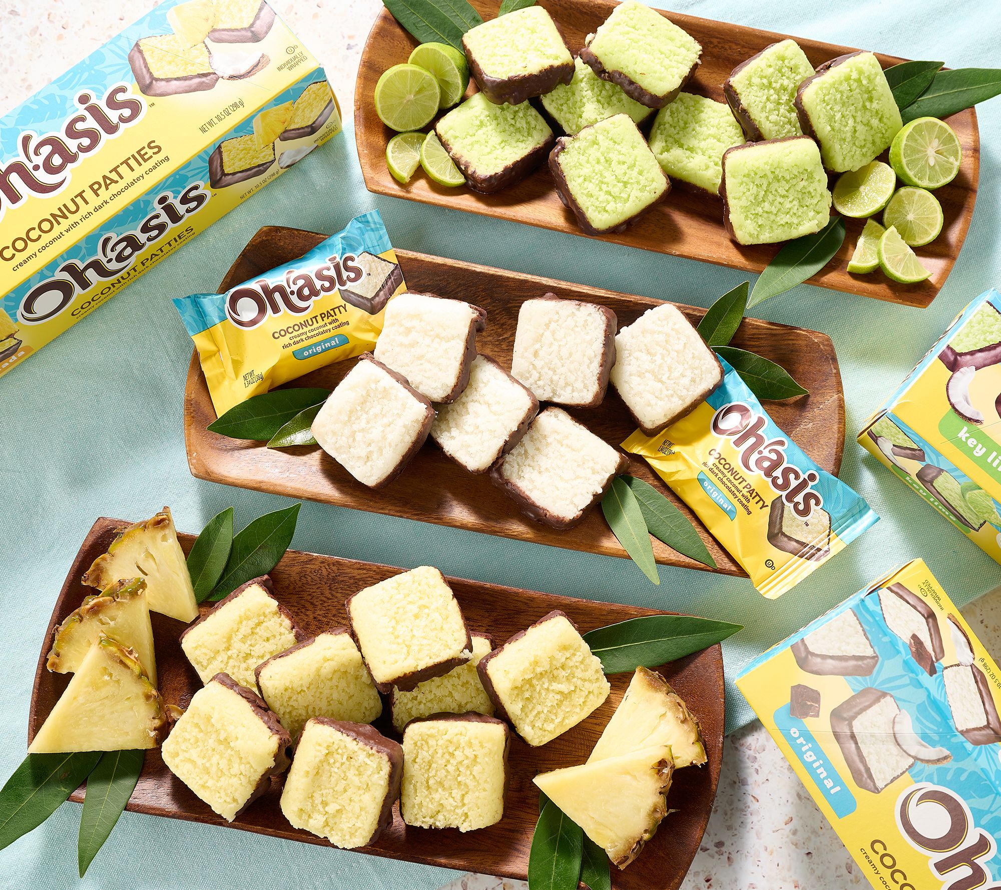 Oh!asis (24) Individually Wrapped Coconut Patties in (3) Boxes
