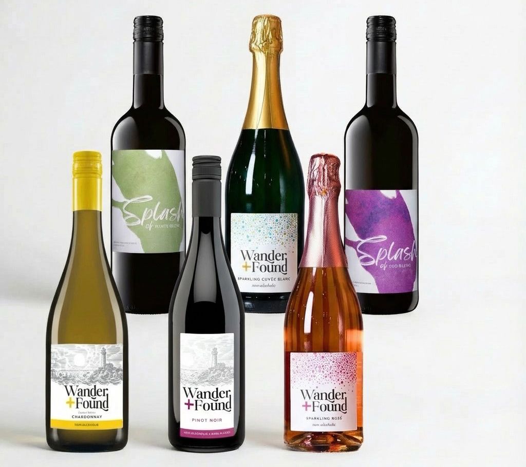 Wander + Found Splash Of 750ml Non-Alcoholic Sparkling/Still Wine Set