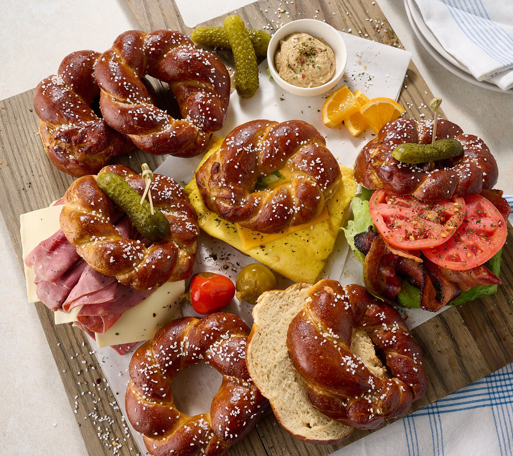 SH 2/23 The Pretzel Co. 13ct Soft Baked Hand Rolled Pretzel Bagels