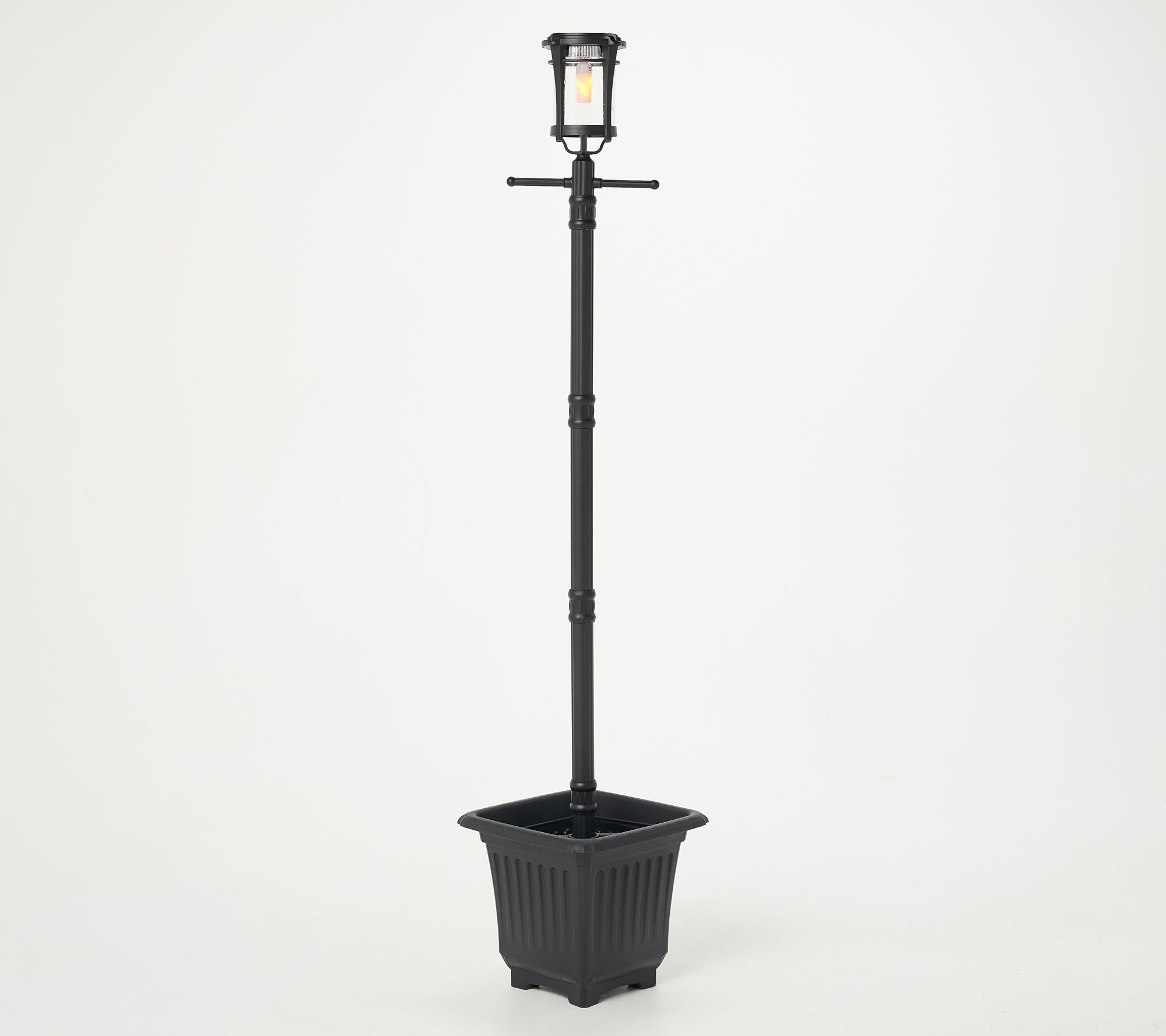 Fusion solar lamp on sale post with planter